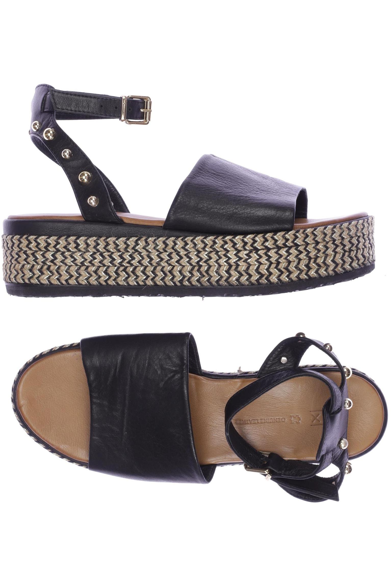 

Cox Damen Sandale, schwarz, Gr. 38