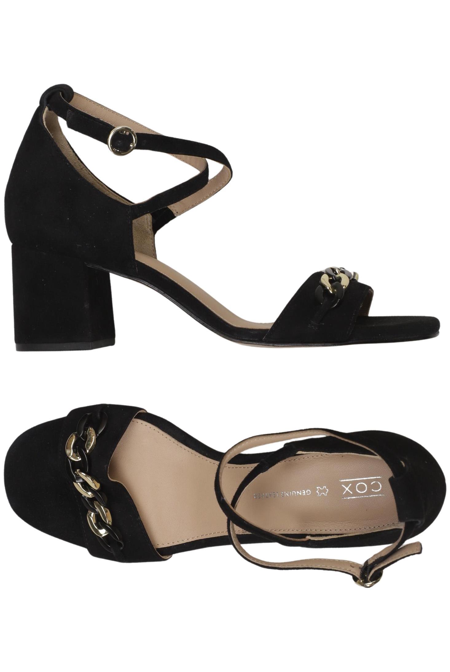 

Cox Damen Sandale, schwarz, Gr. 40