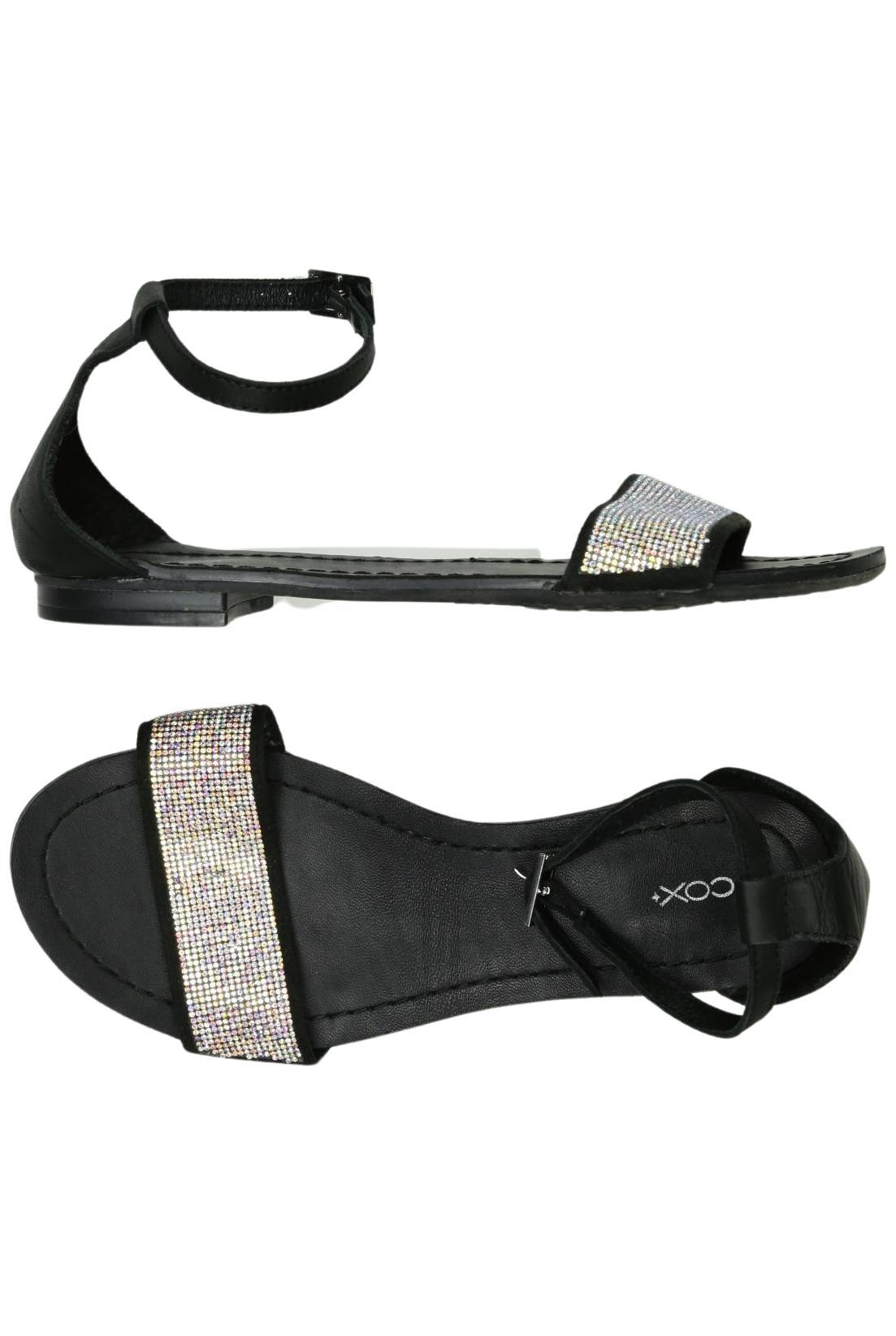 

Cox Damen Sandale, schwarz, Gr. 37