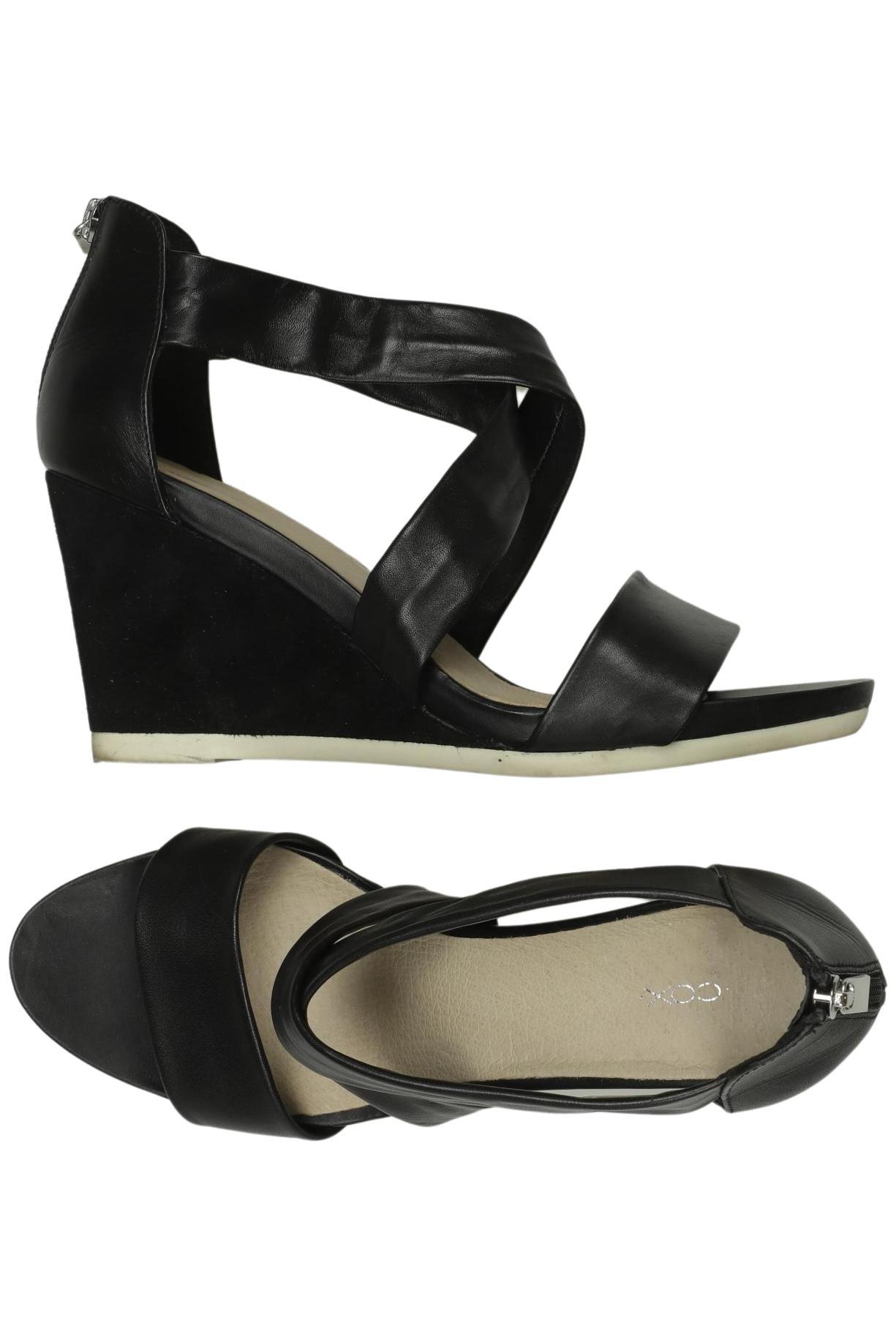 

Cox Damen Sandale, schwarz, Gr. 41