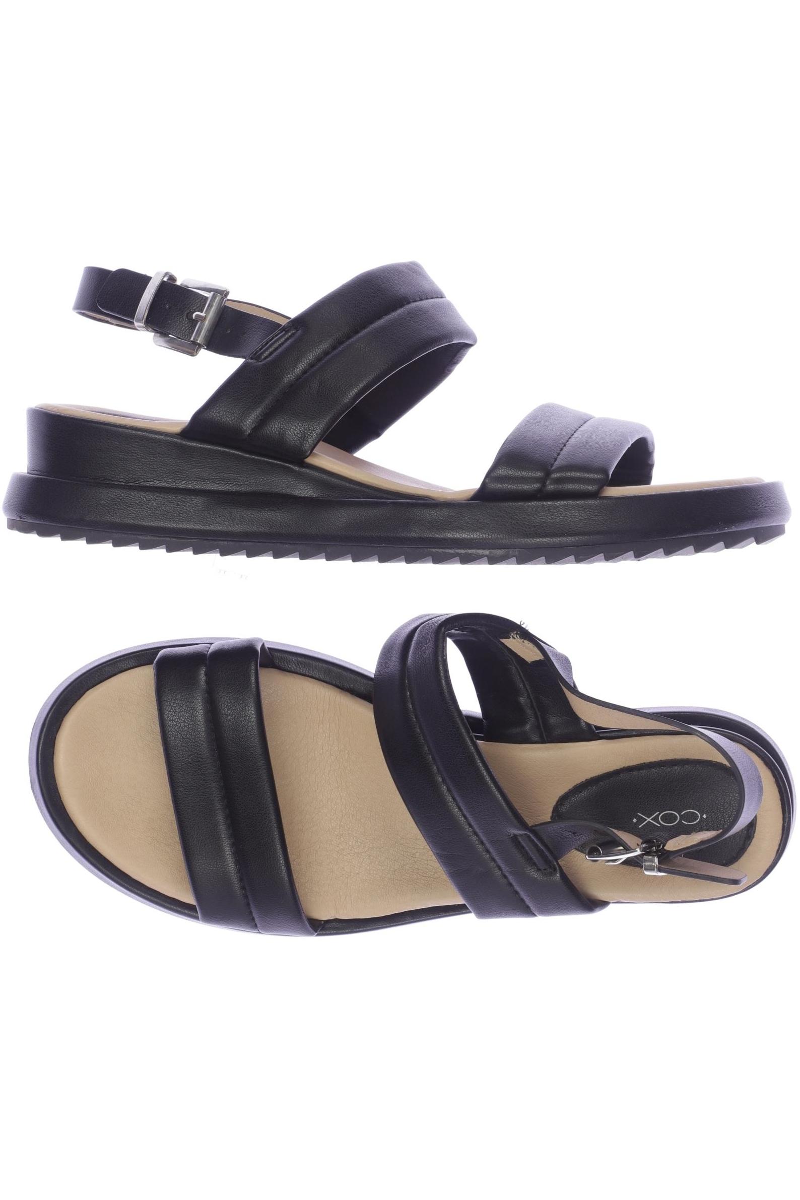 

Cox Damen Sandale, schwarz, Gr. 39