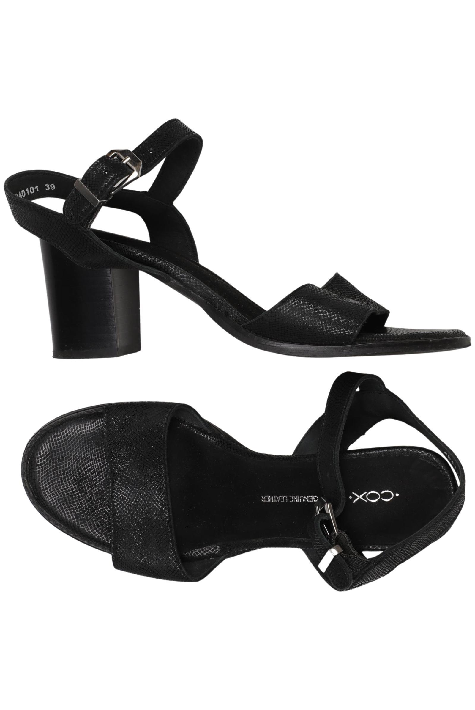 

Cox Damen Sandale, schwarz, Gr. 39