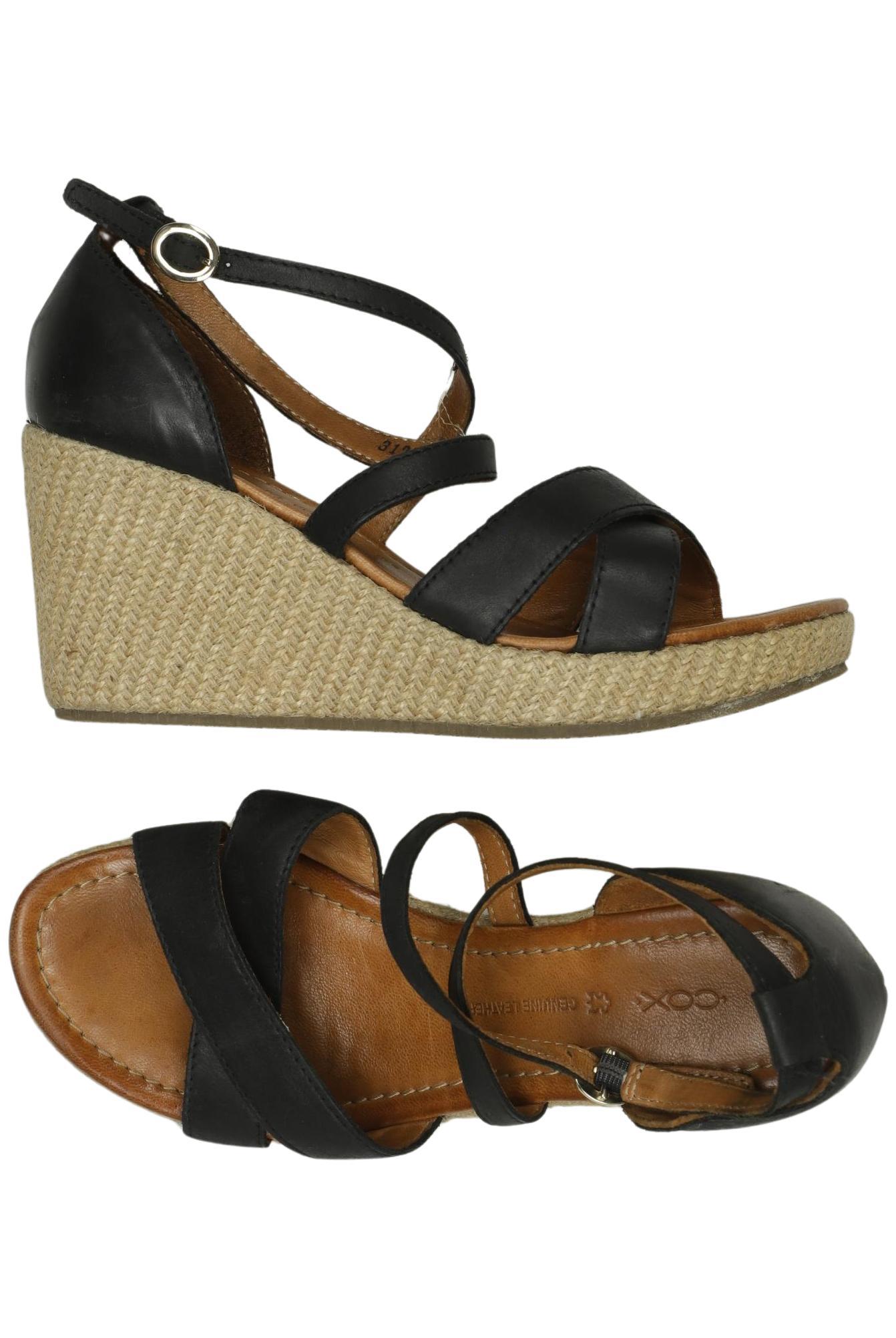 

Cox Damen Sandale, schwarz, Gr. 39