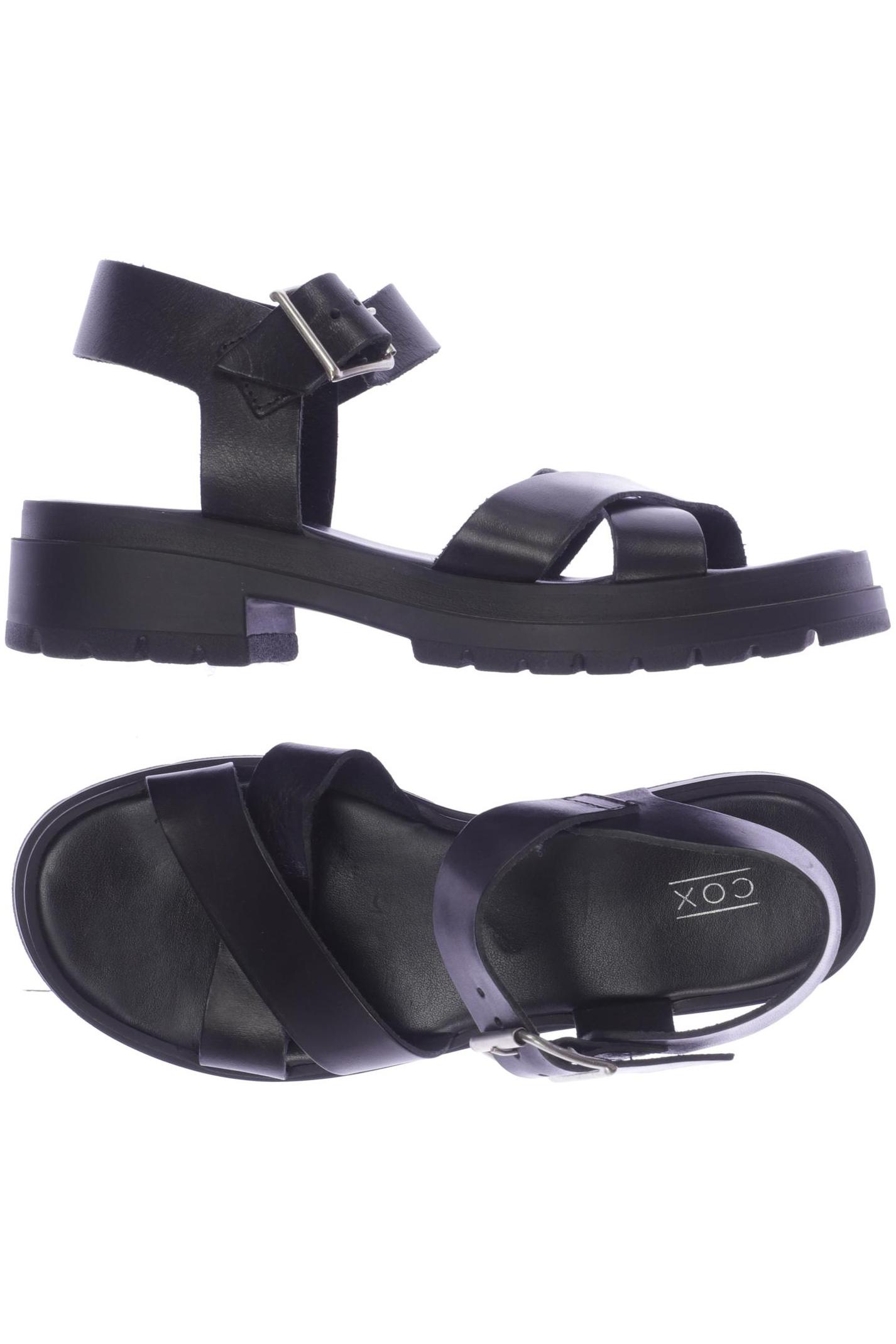 

Cox Damen Sandale, schwarz, Gr. 37