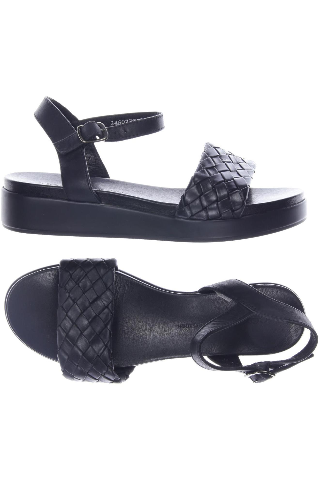 

Cox Damen Sandale, schwarz, Gr. 39