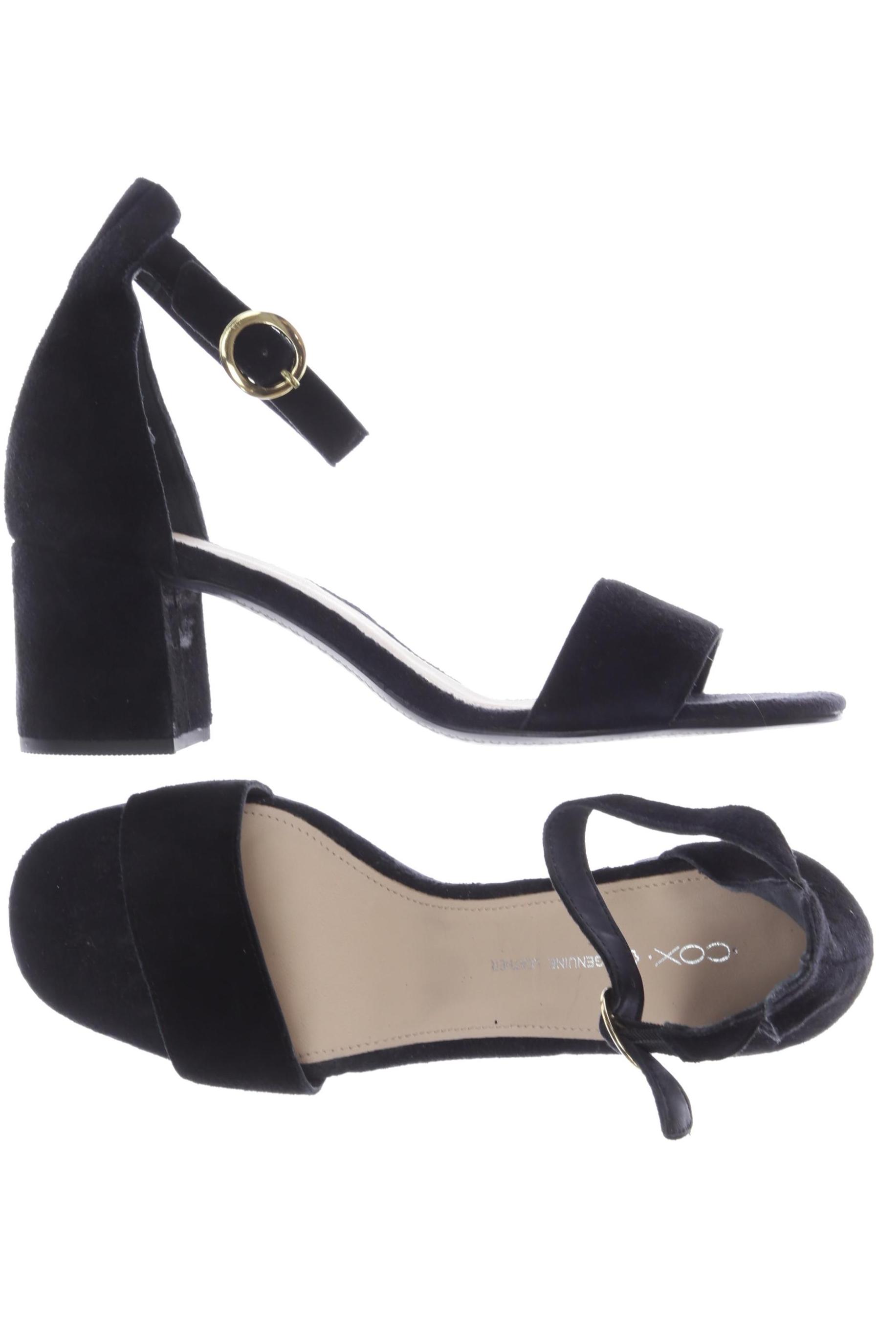 

Cox Damen Sandale, schwarz, Gr. 39