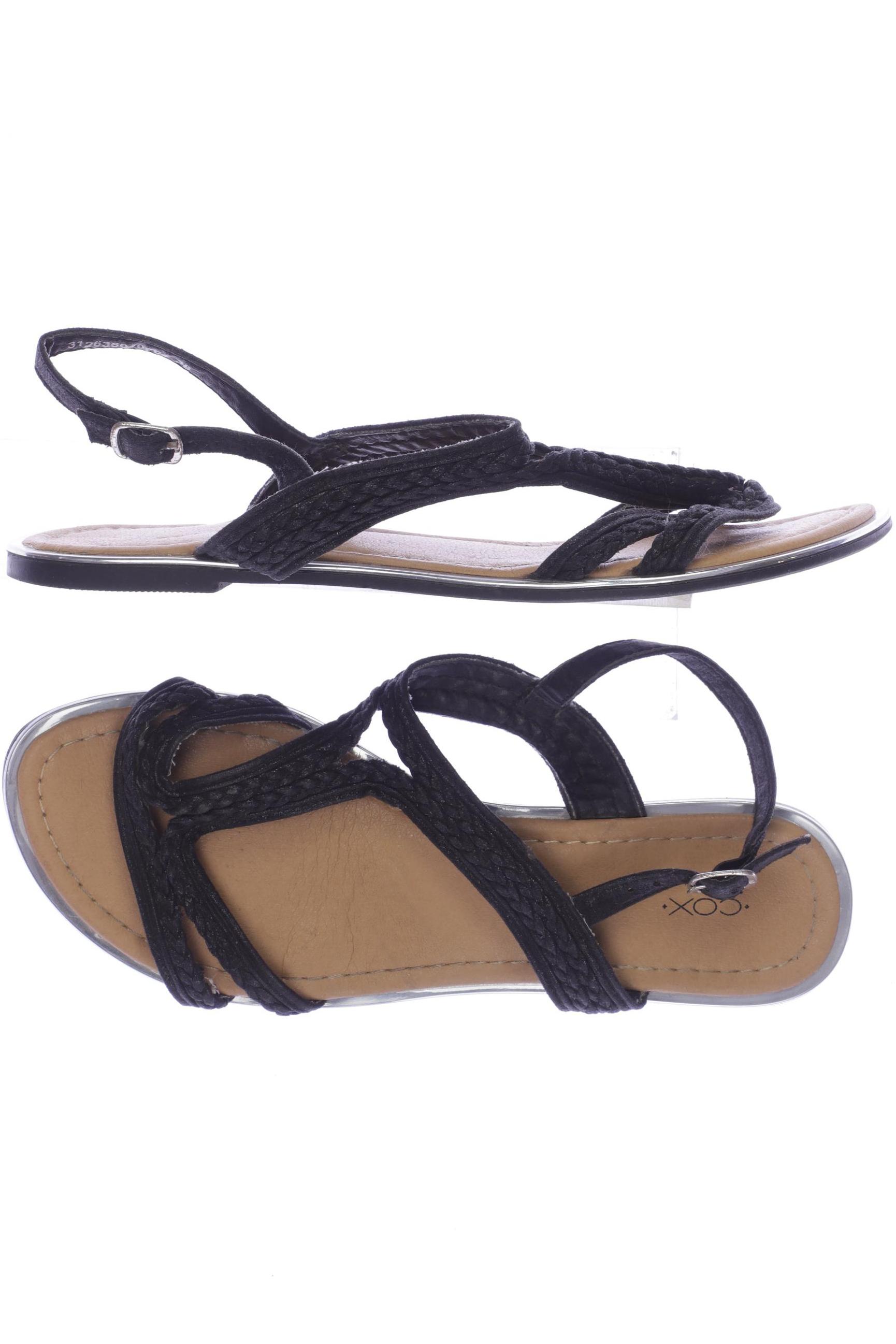 

Cox Damen Sandale, schwarz, Gr. 38