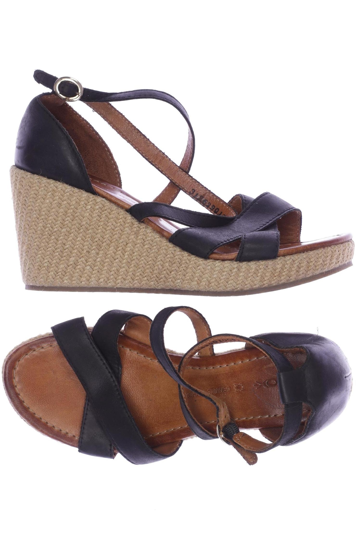 

Cox Damen Sandale, schwarz, Gr. 38