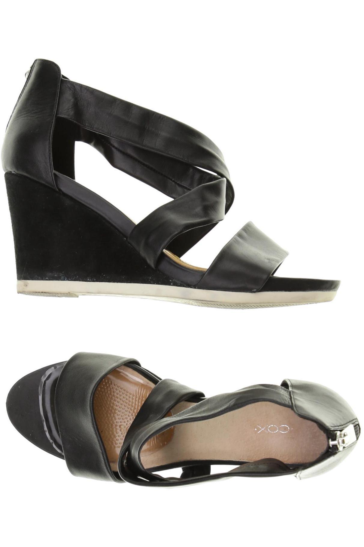 

Cox Damen Sandale, schwarz, Gr. 39