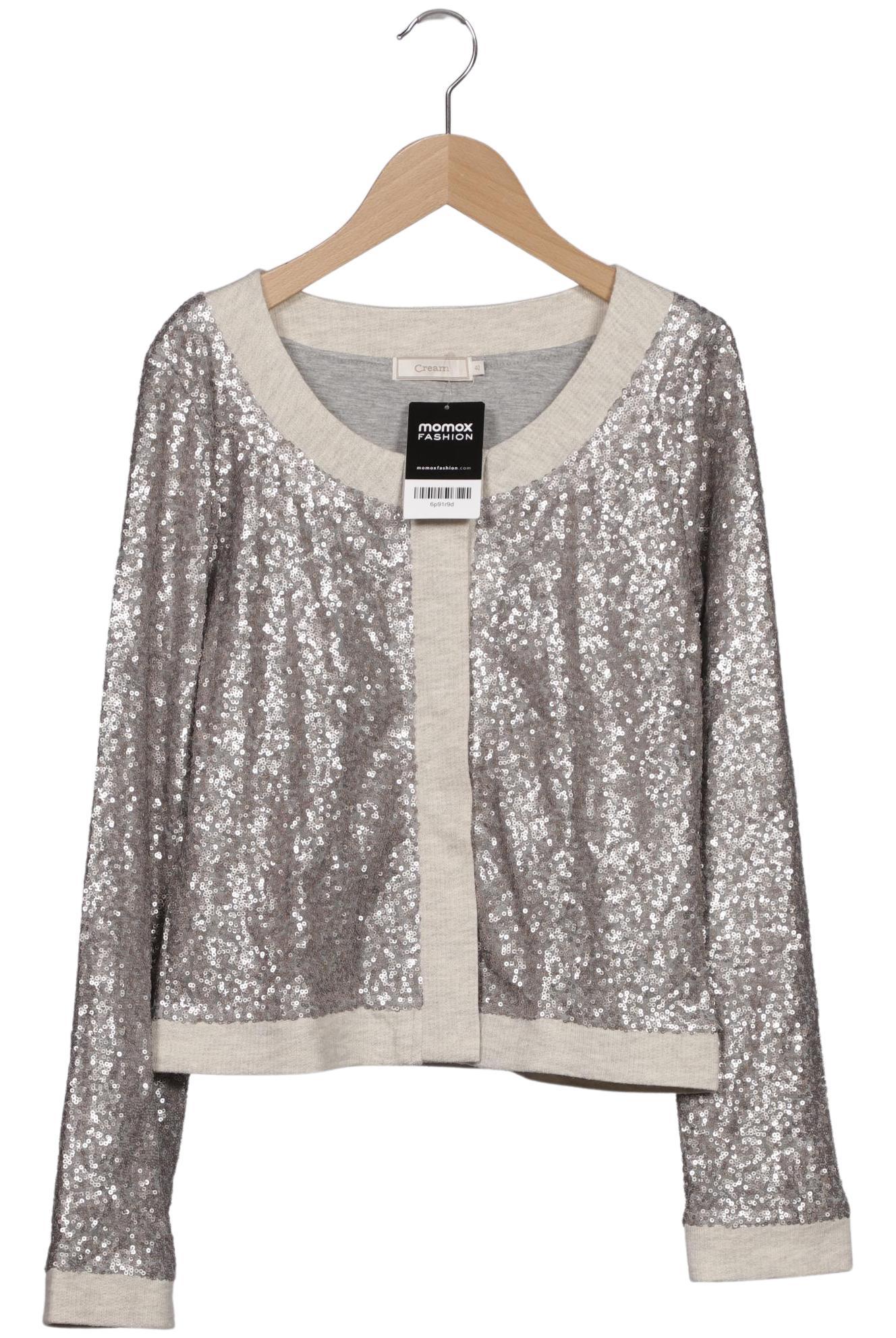 

Cream Damen Strickjacke, silber, Gr. 40