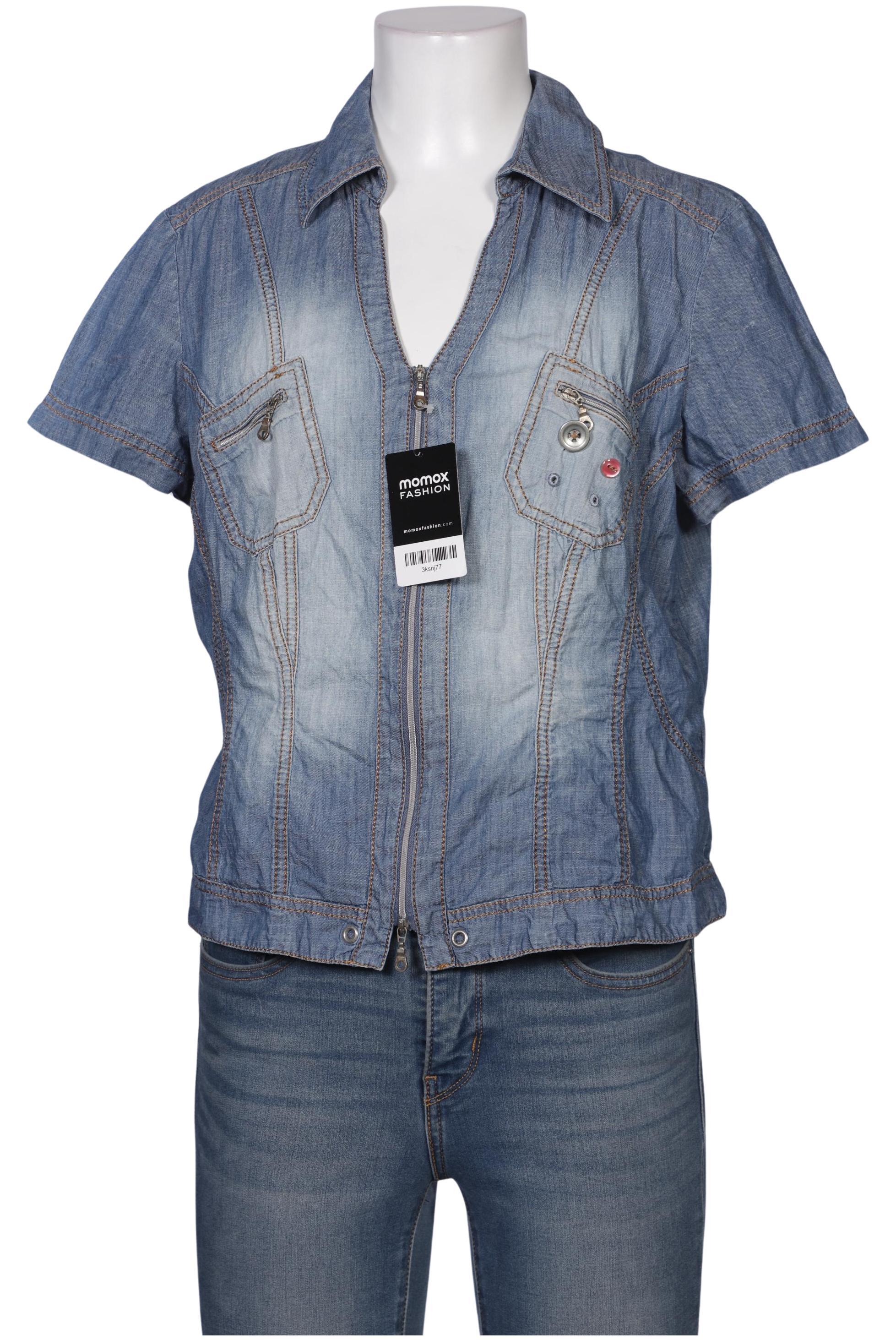 

Crisca Damen Bluse, blau, Gr. 38