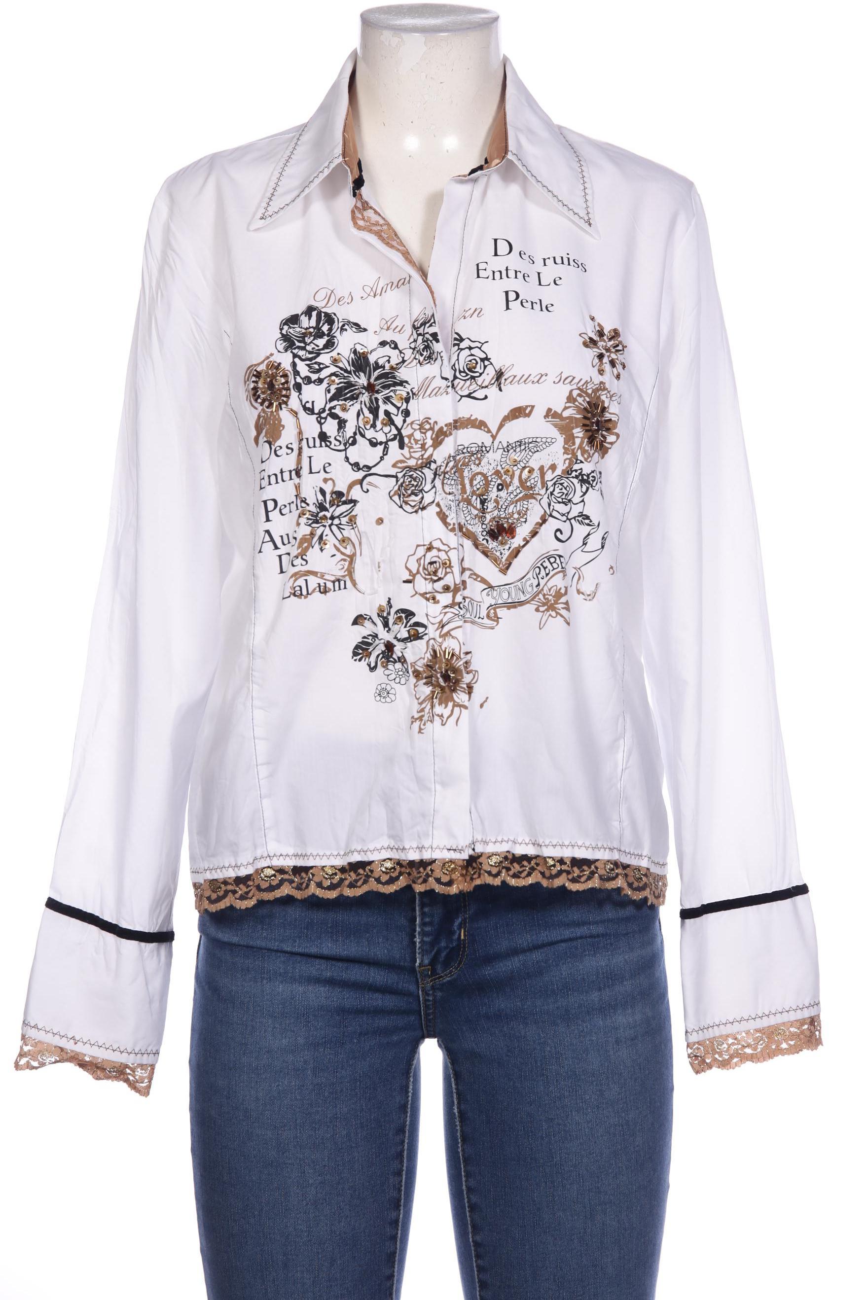 

Crisca Damen Bluse, weiß, Gr. 42