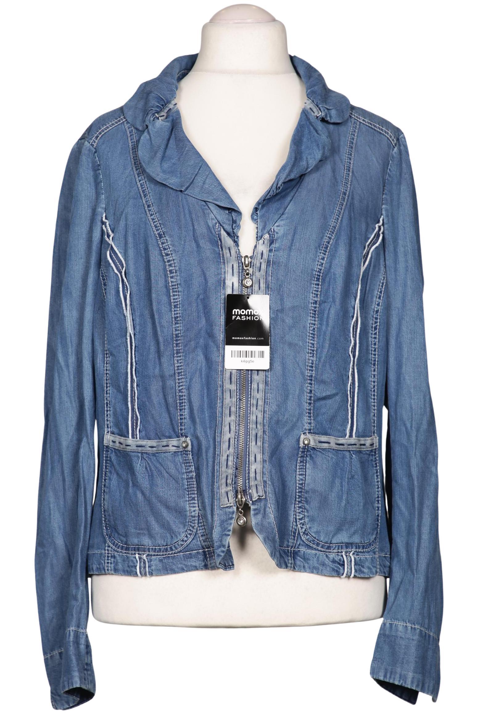 

Crisca Damen Bluse, blau, Gr. 46