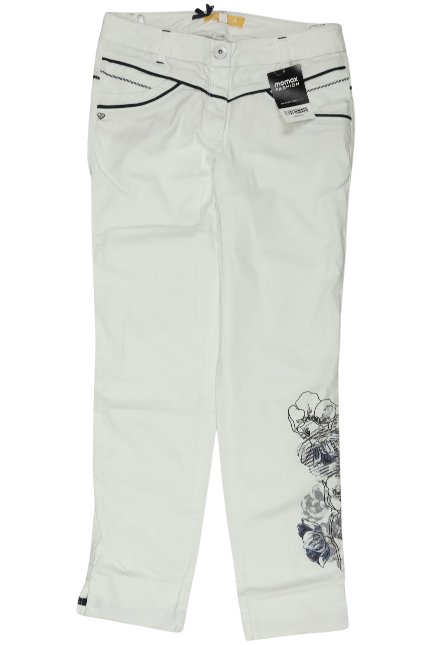 

Crisca Damen Jeans, weiß, Gr. 34