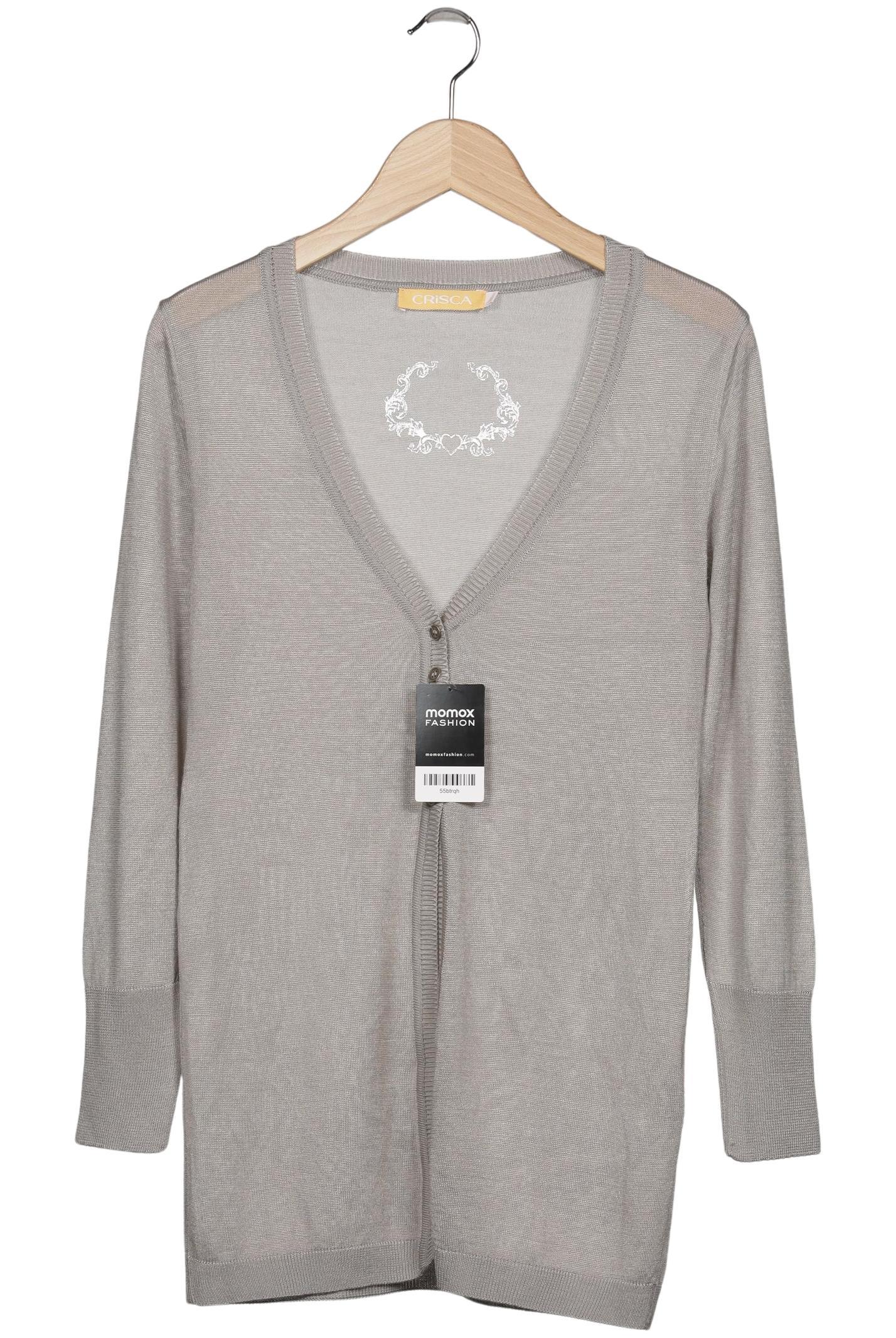 

Crisca Damen Strickjacke, grau, Gr. 38
