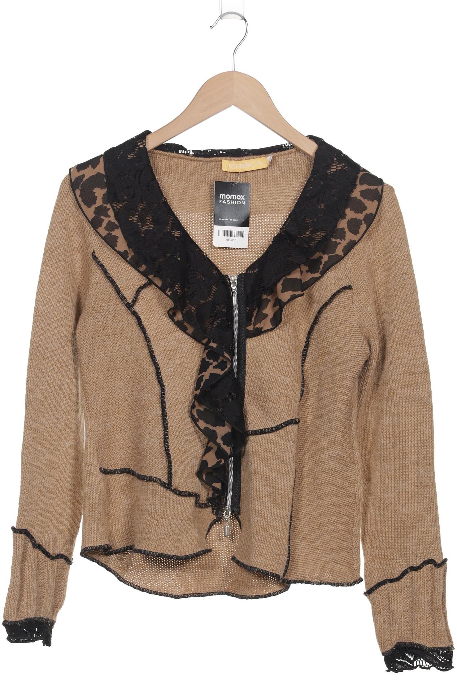 

Crisca Damen Strickjacke, braun, Gr. 38