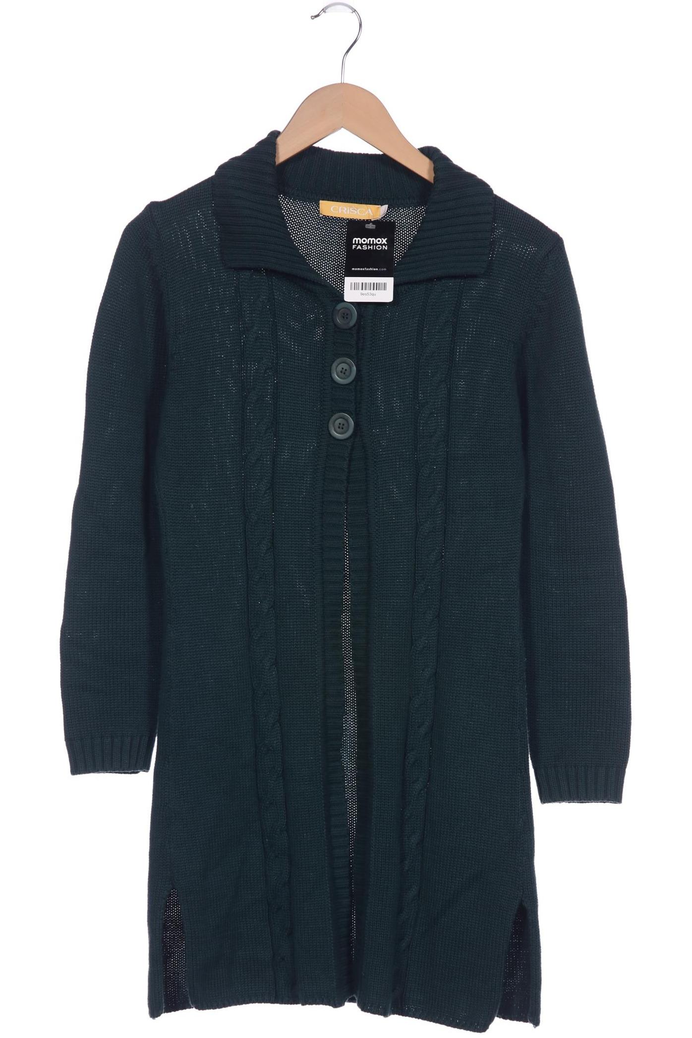 

Crisca Damen Strickjacke, grün, Gr. 36