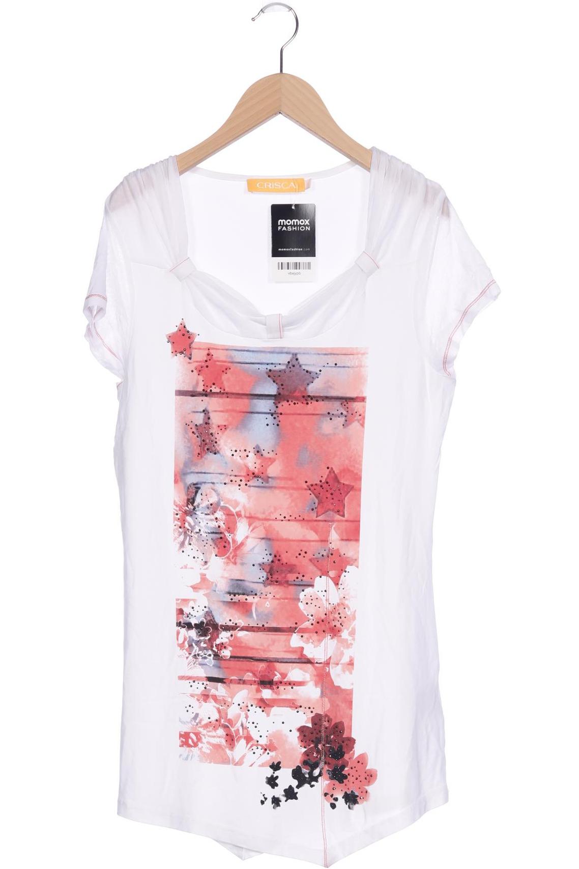 

Crisca Damen T-Shirt, weiß, Gr. 36