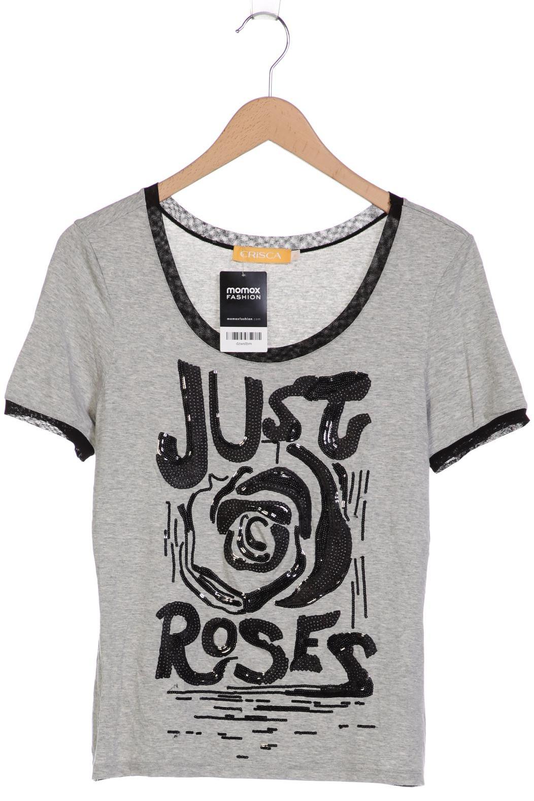 

Crisca Damen T-Shirt, grau, Gr. 36