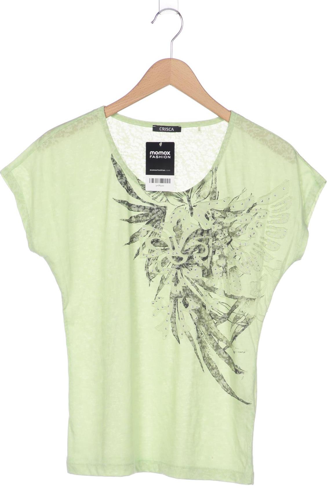 

Crisca Damen T-Shirt, hellgrün, Gr. 34