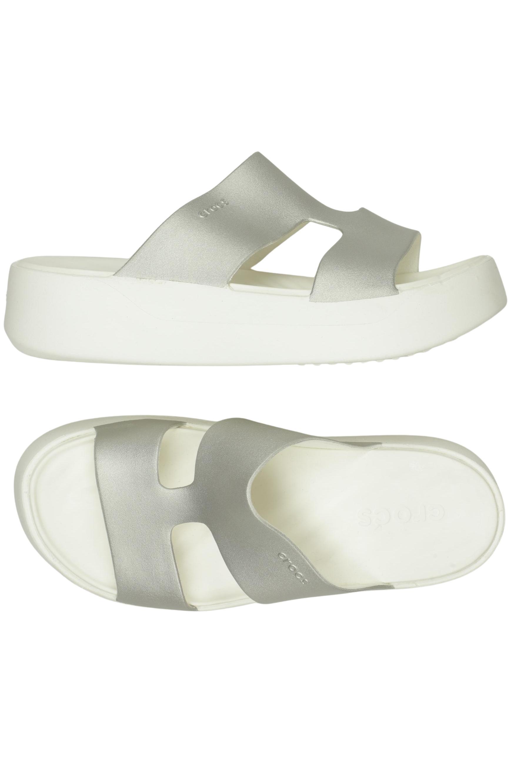 

Crocs Damen Sandale, silber, Gr. 7