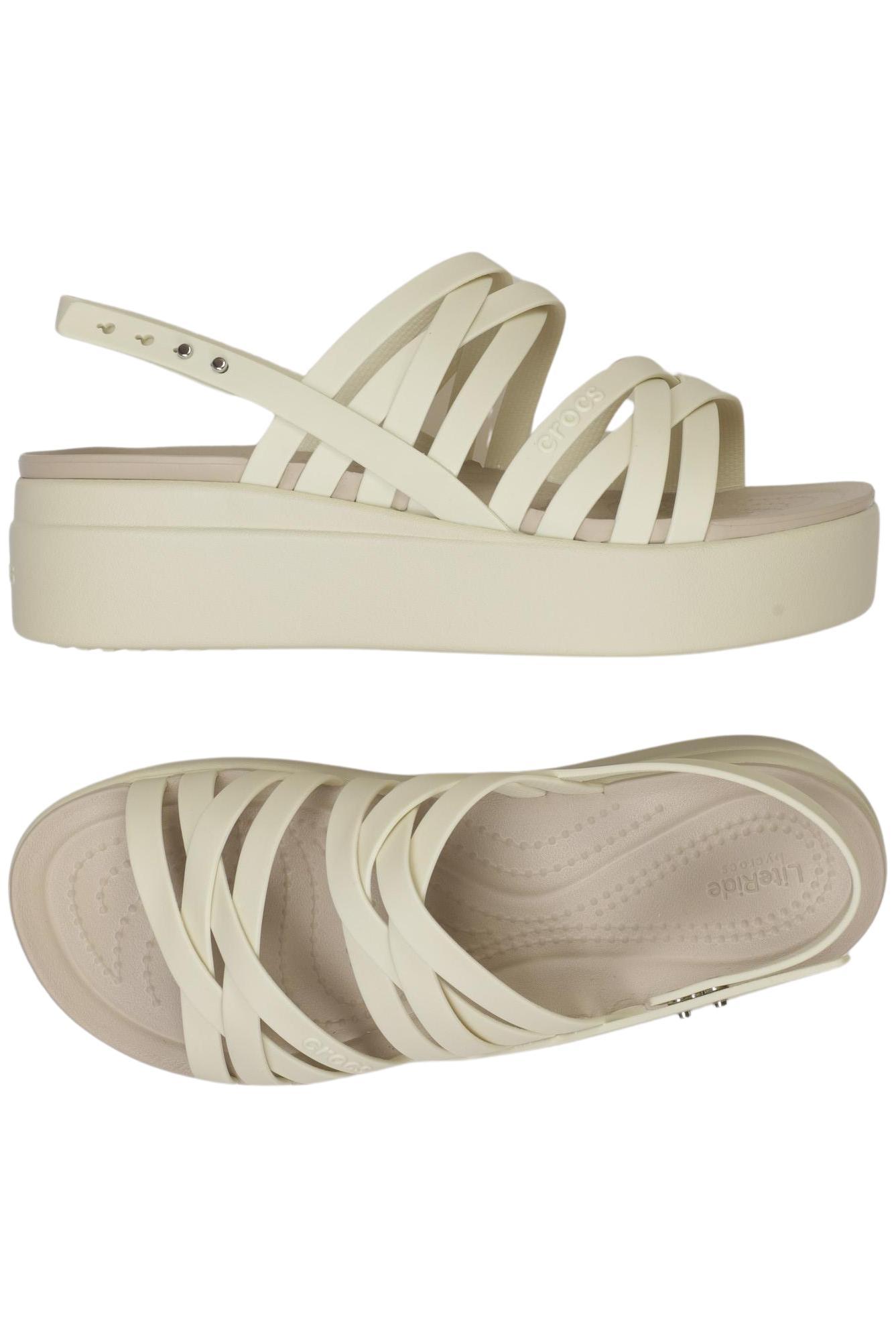 

Crocs Damen Sandale, cremeweiß, Gr. 8