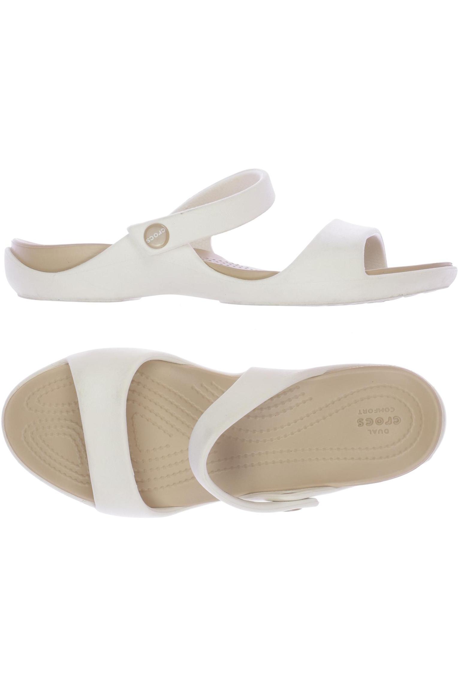 

Crocs Damen Sandale, cremeweiß, Gr. 8