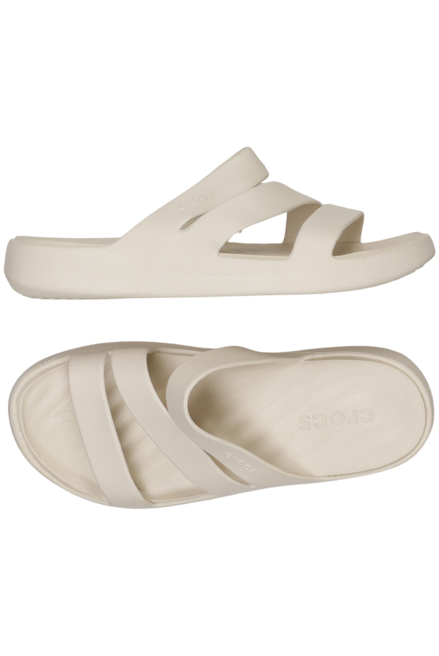 

Crocs Damen Sandale, cremeweiß, Gr. 8
