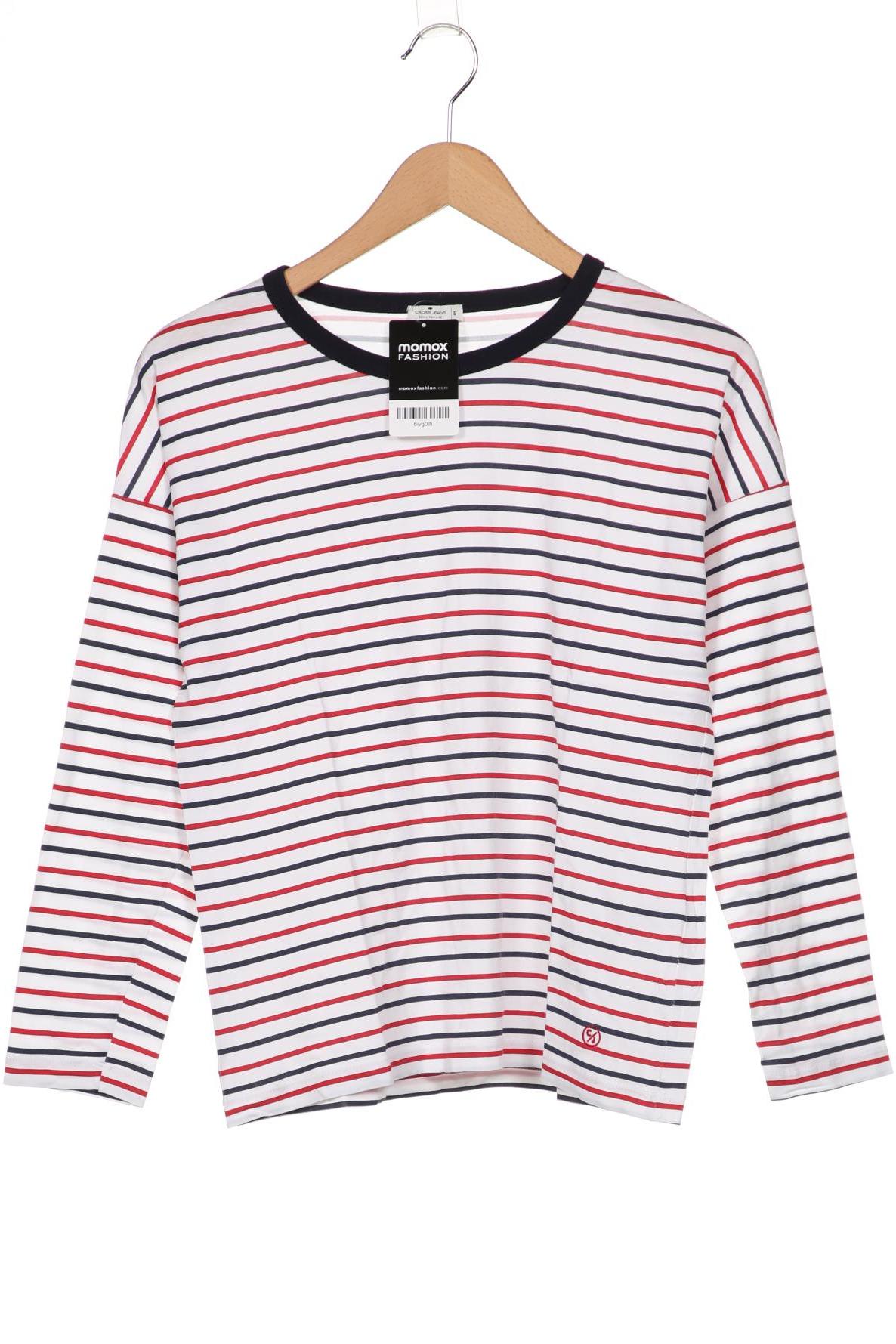 

Cross Jeans Damen Langarmshirt, weiß
