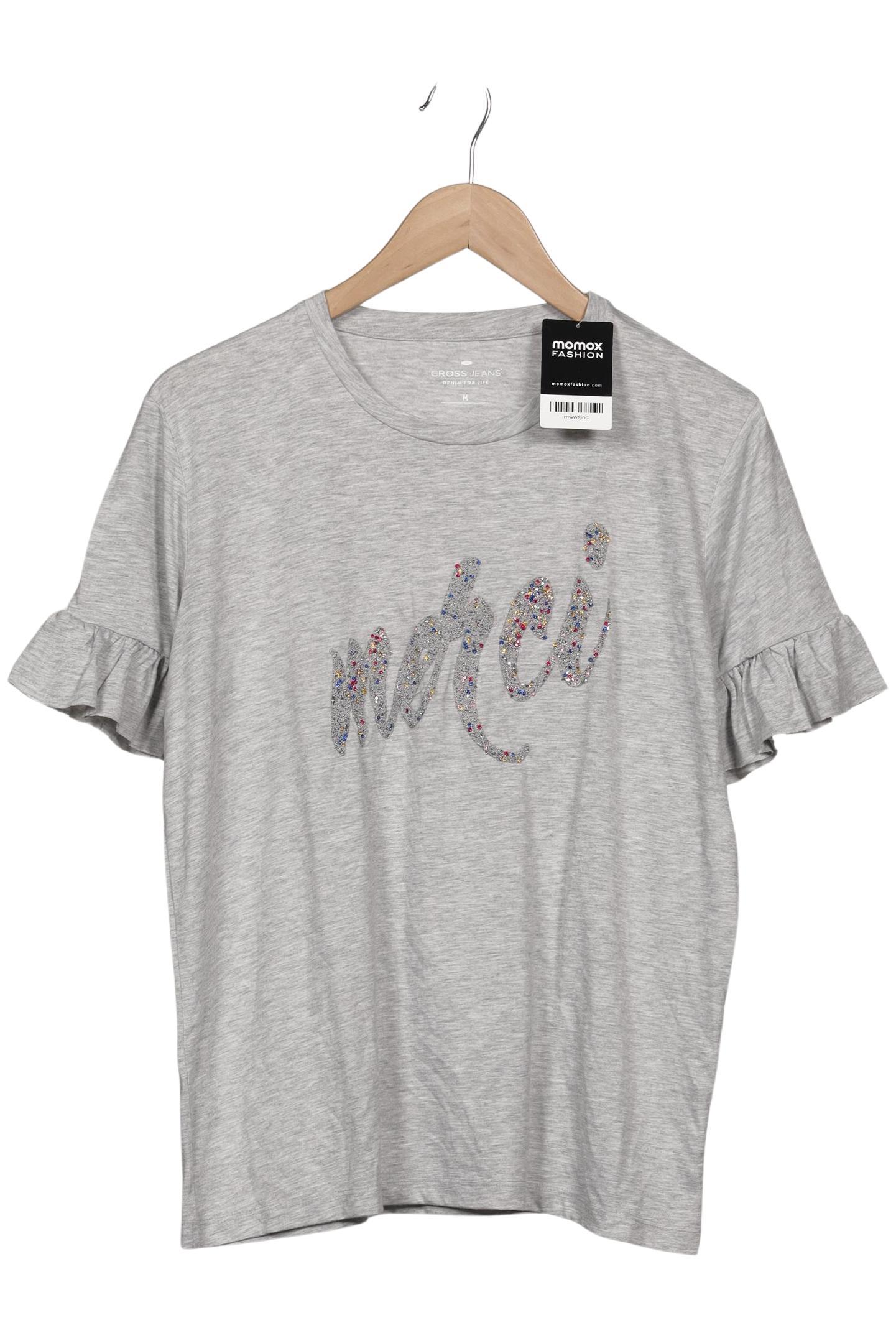 

Cross Jeans Damen T-Shirt, grau, Gr. 38