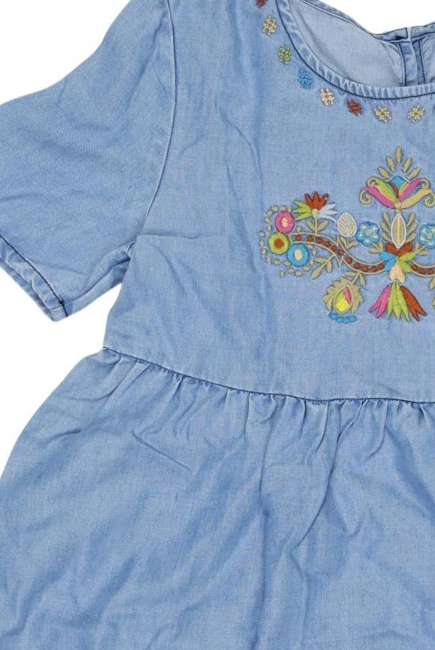 Thumbnail - Cyrillus Mädchen Kleid, blau, Gr. 140