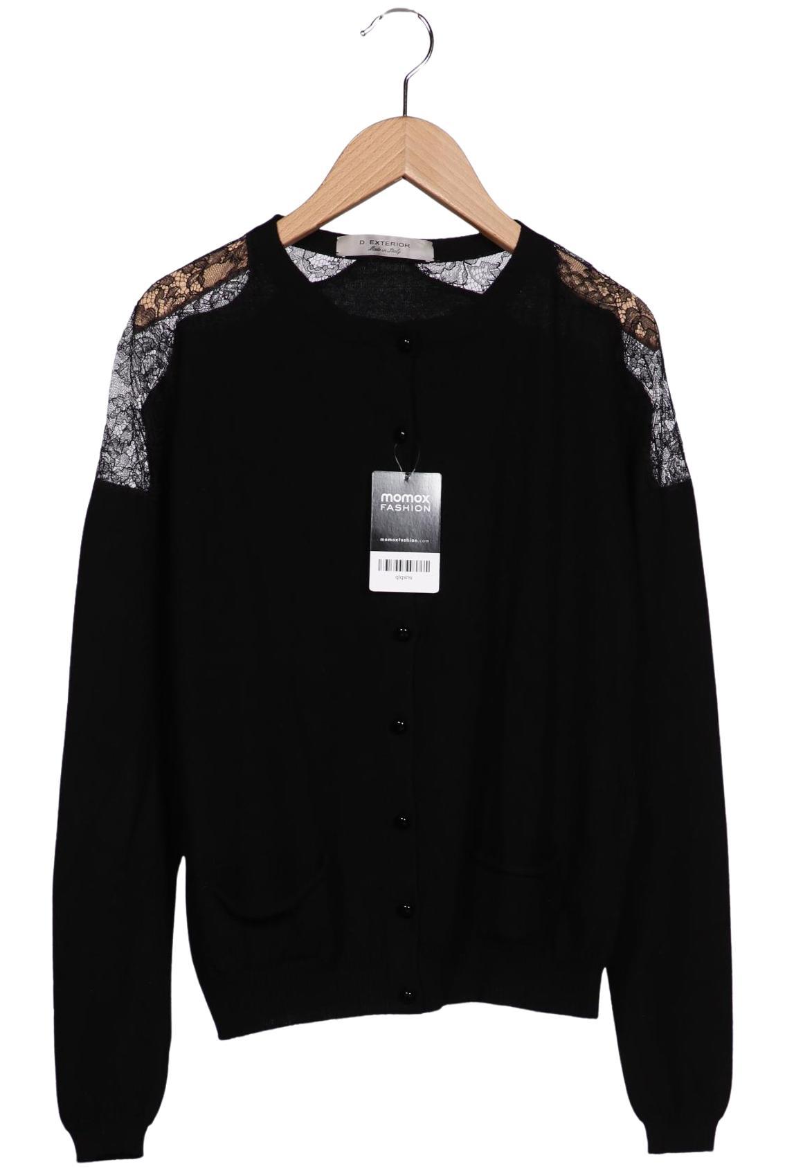 

D.exterior Damen Strickjacke, schwarz, Gr. 38