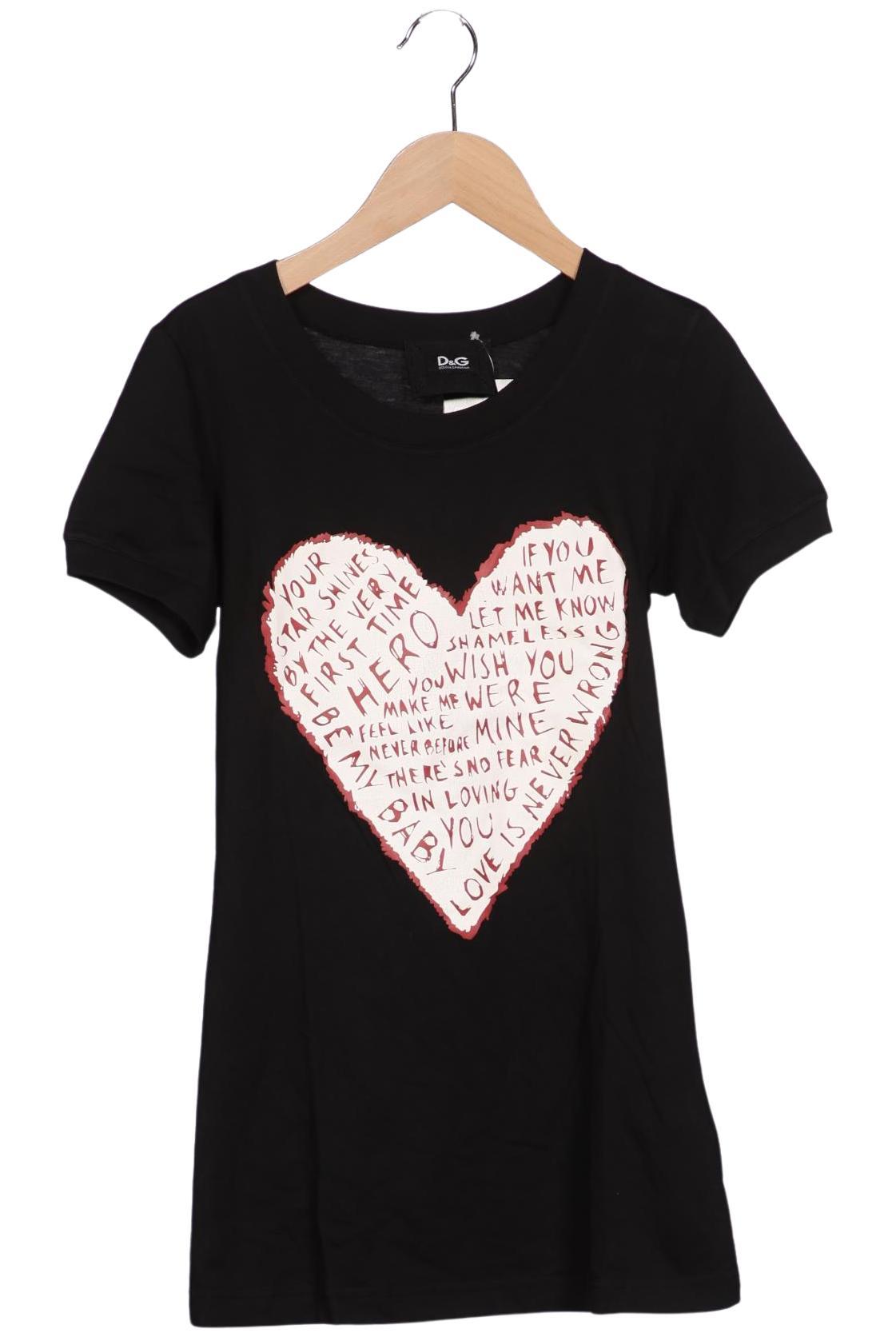 

D&G by Dolce&Gabbana Damen T-Shirt, schwarz, Gr. 38