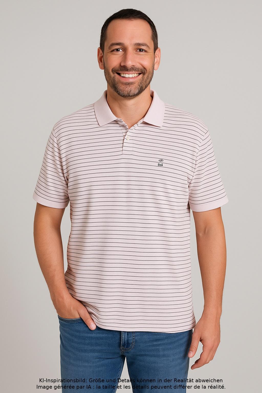 Thumbnail - Daniel Hechter Herren Poloshirt, pink, Gr. 56