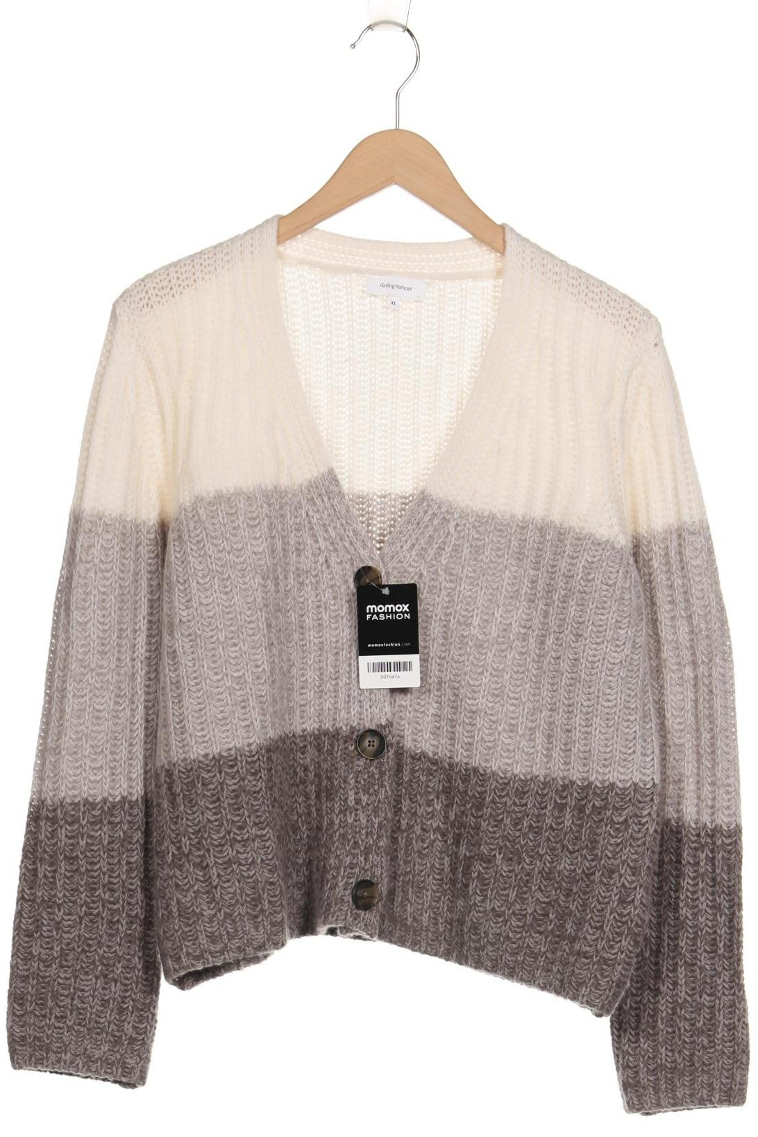 

darling harbour Damen Strickjacke, grau, Gr. 44