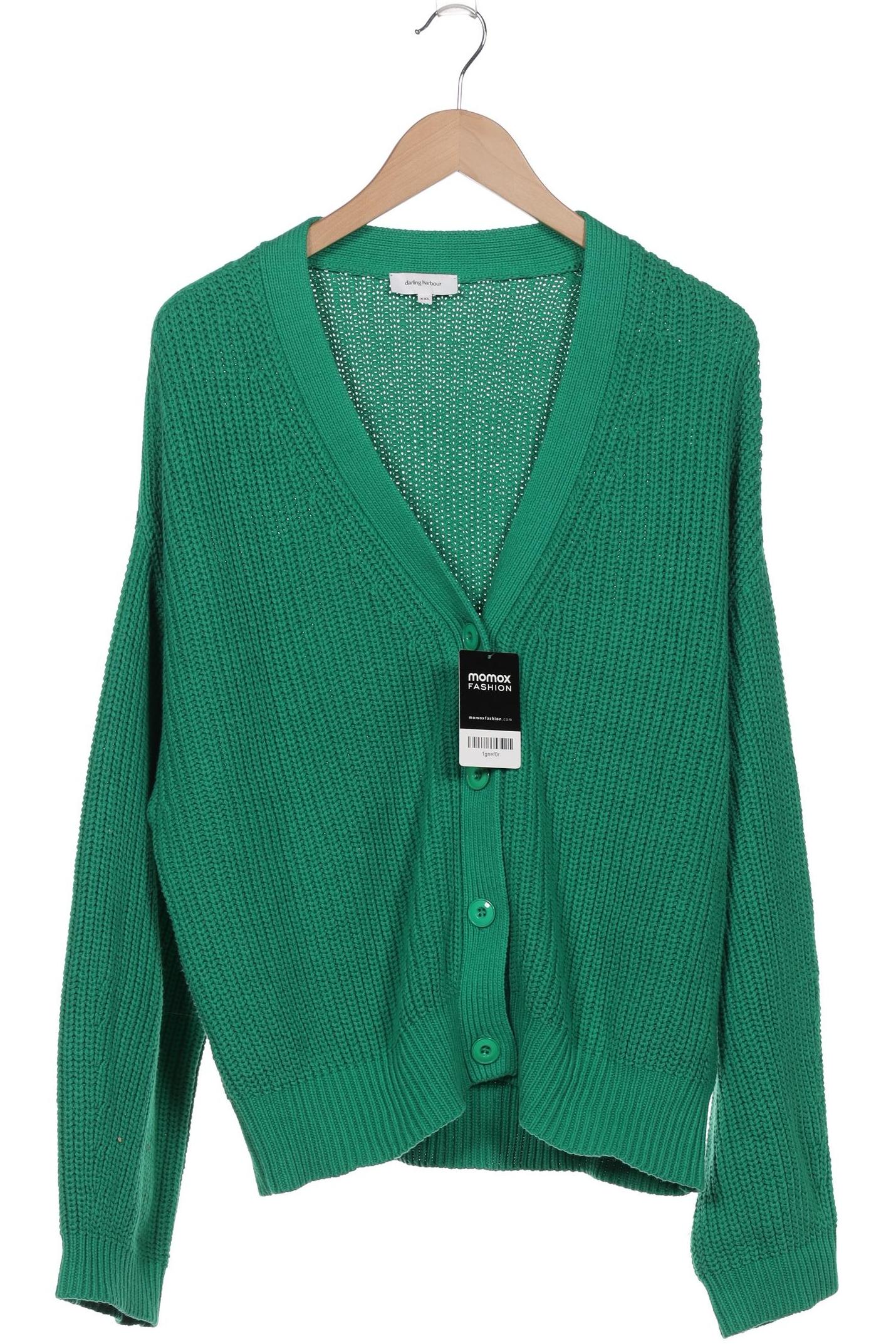 

darling harbour Damen Strickjacke, grün, Gr. 46