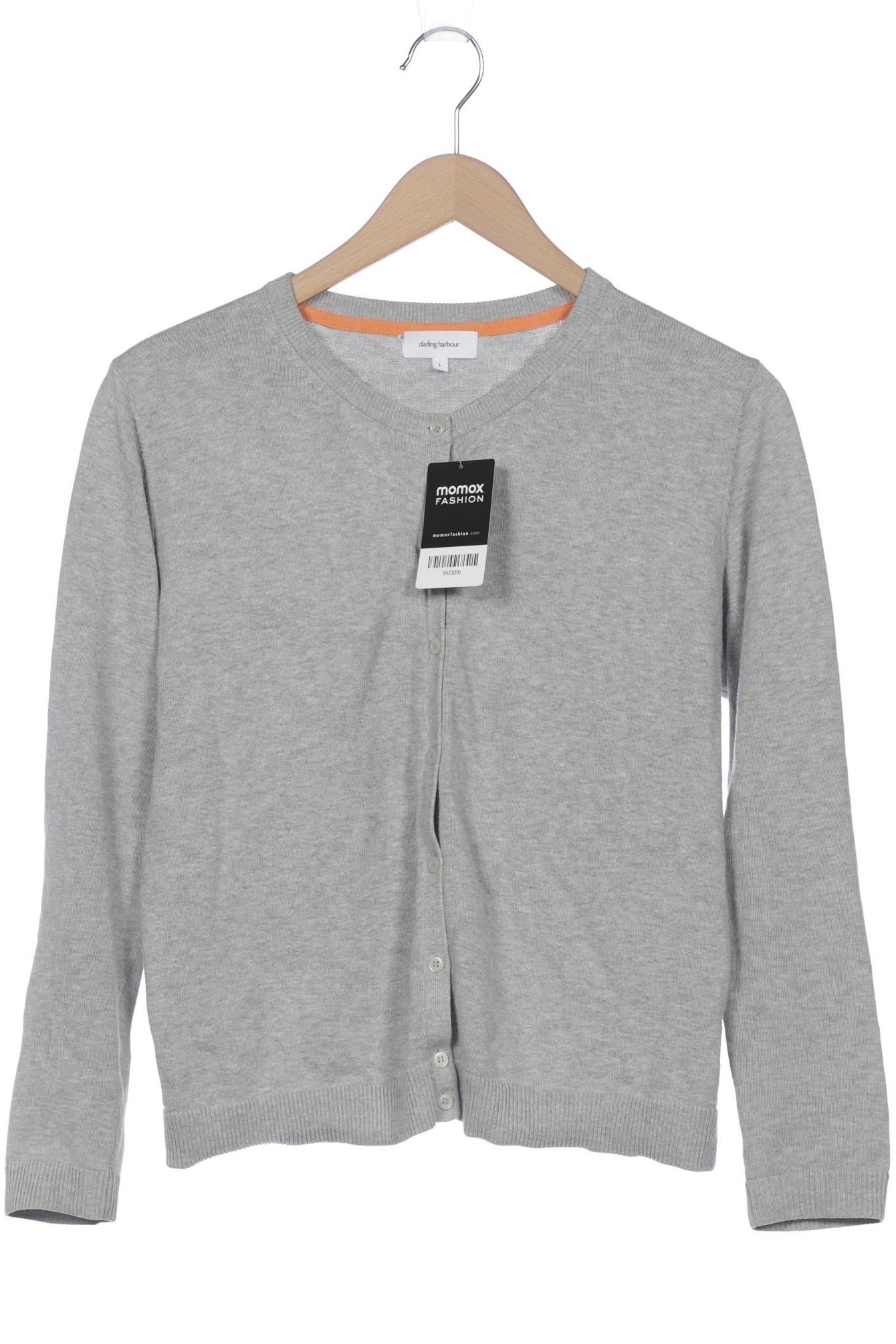 

darling harbour Damen Strickjacke, grau, Gr. 42