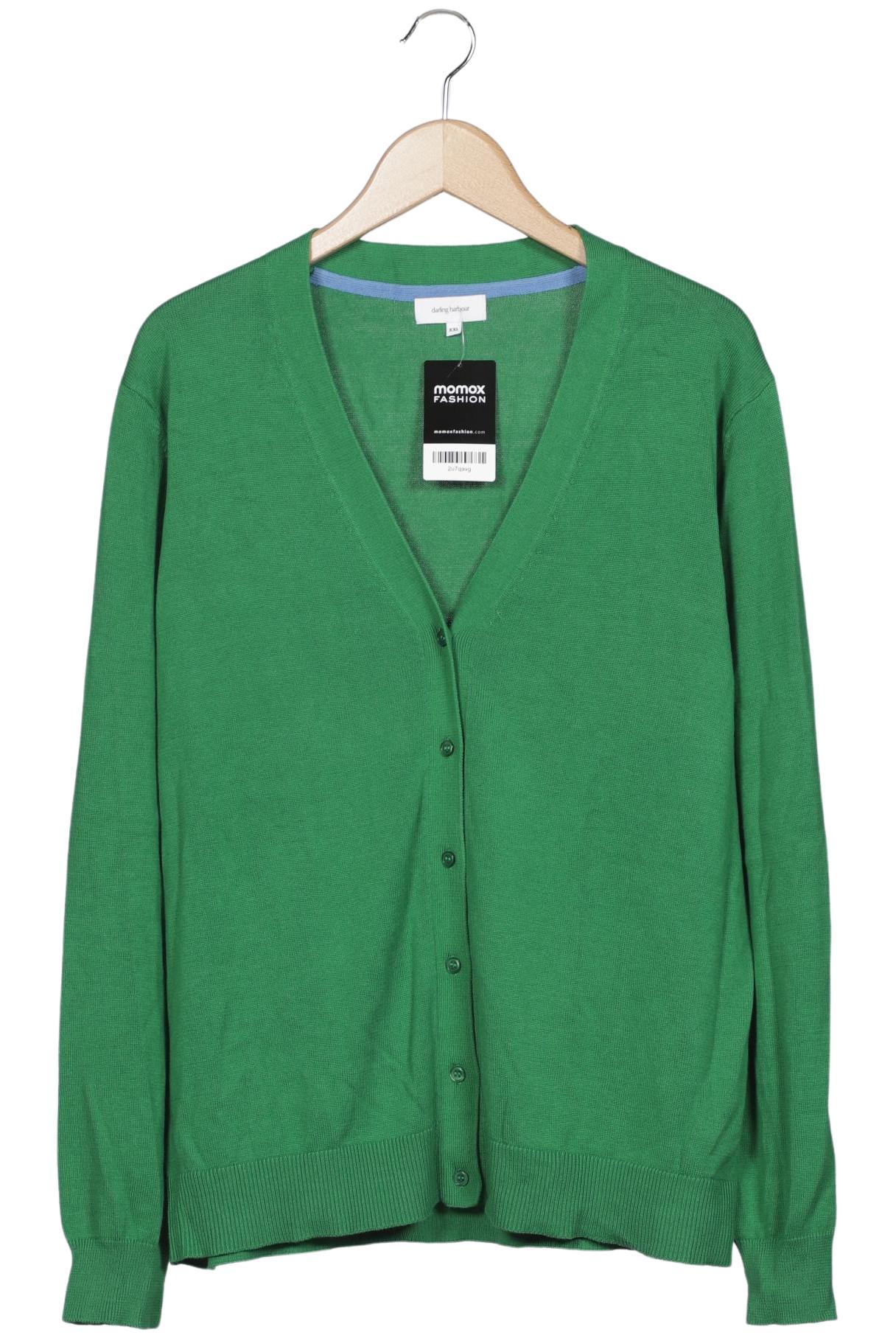 

darling harbour Damen Strickjacke, grün, Gr. 46