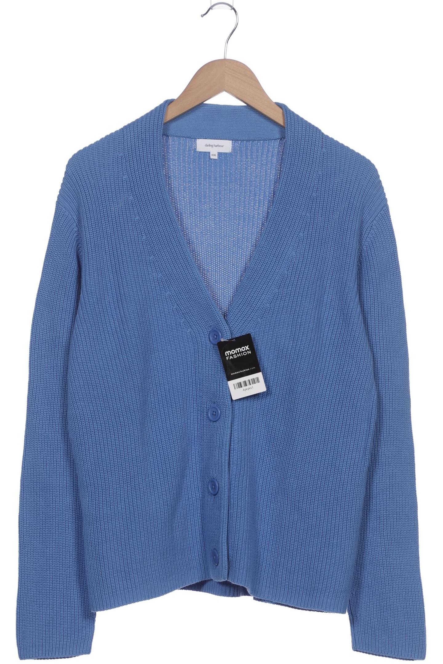 

darling harbour Damen Strickjacke, blau, Gr. 46