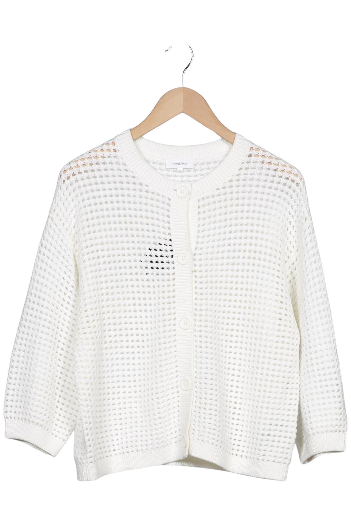 

darling harbour Damen Strickjacke, weiß, Gr. 42