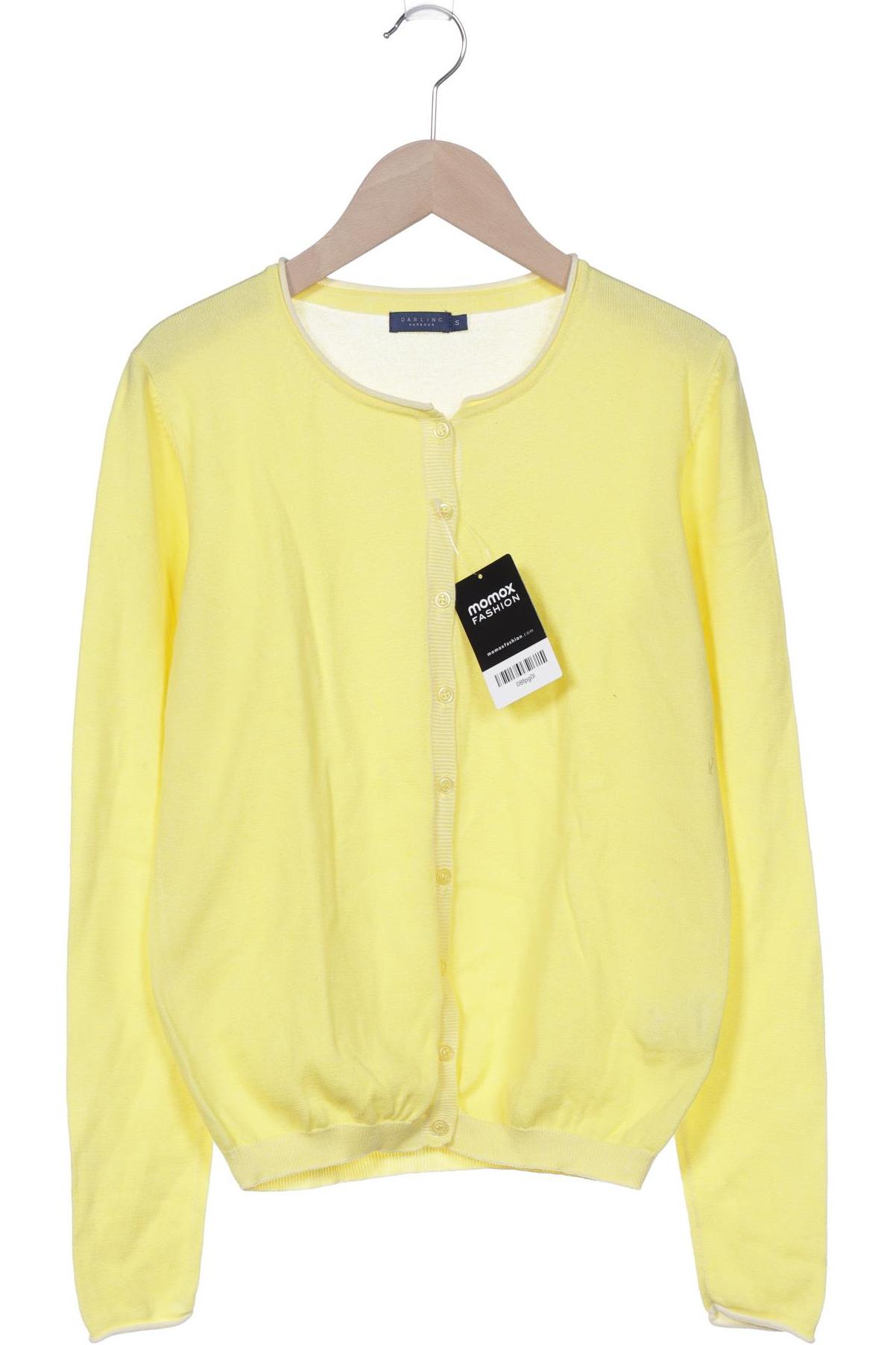 

darling harbour Damen Strickjacke, gelb, Gr. 36
