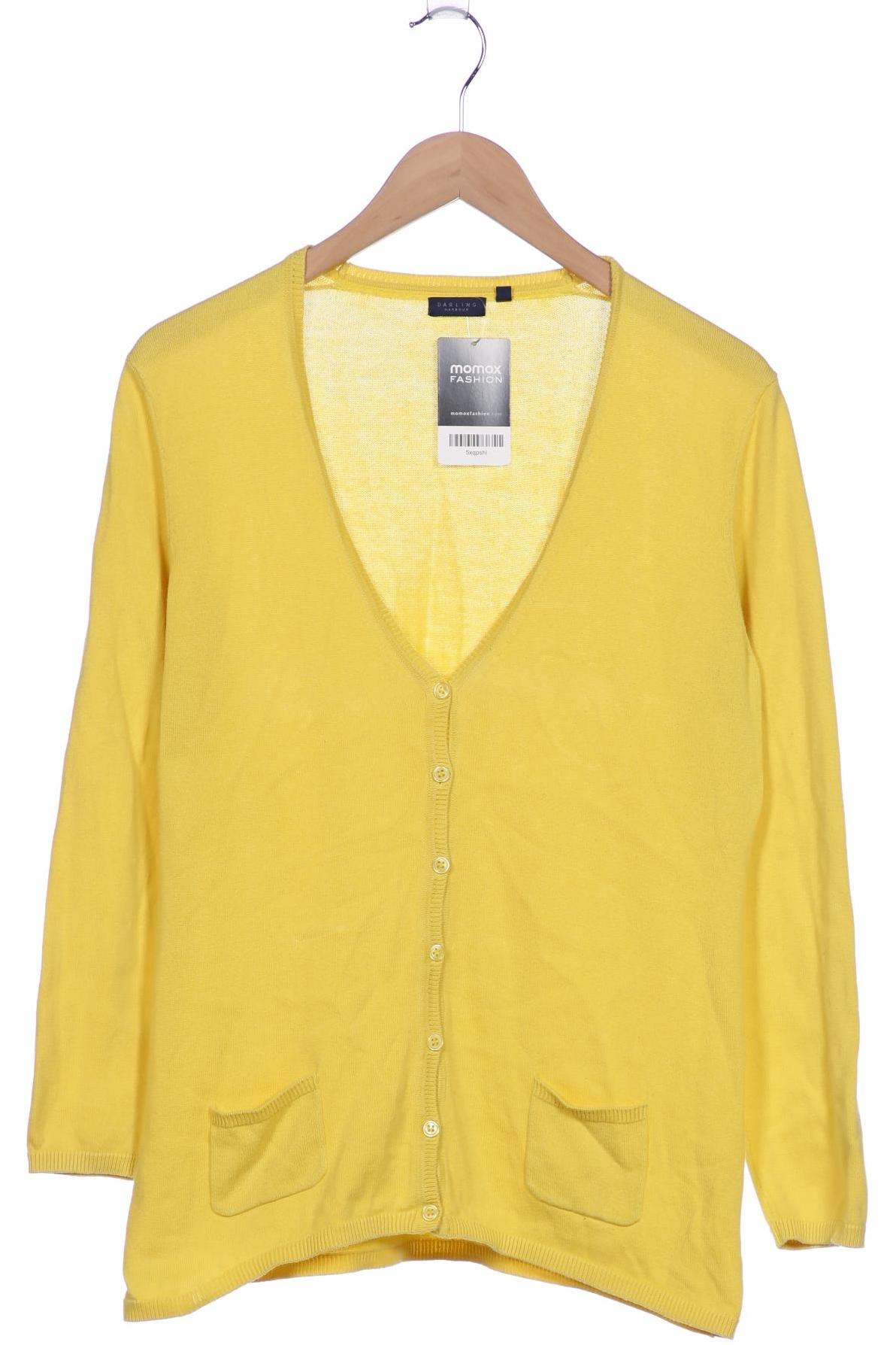 

darling harbour Damen Strickjacke, gelb, Gr. 42