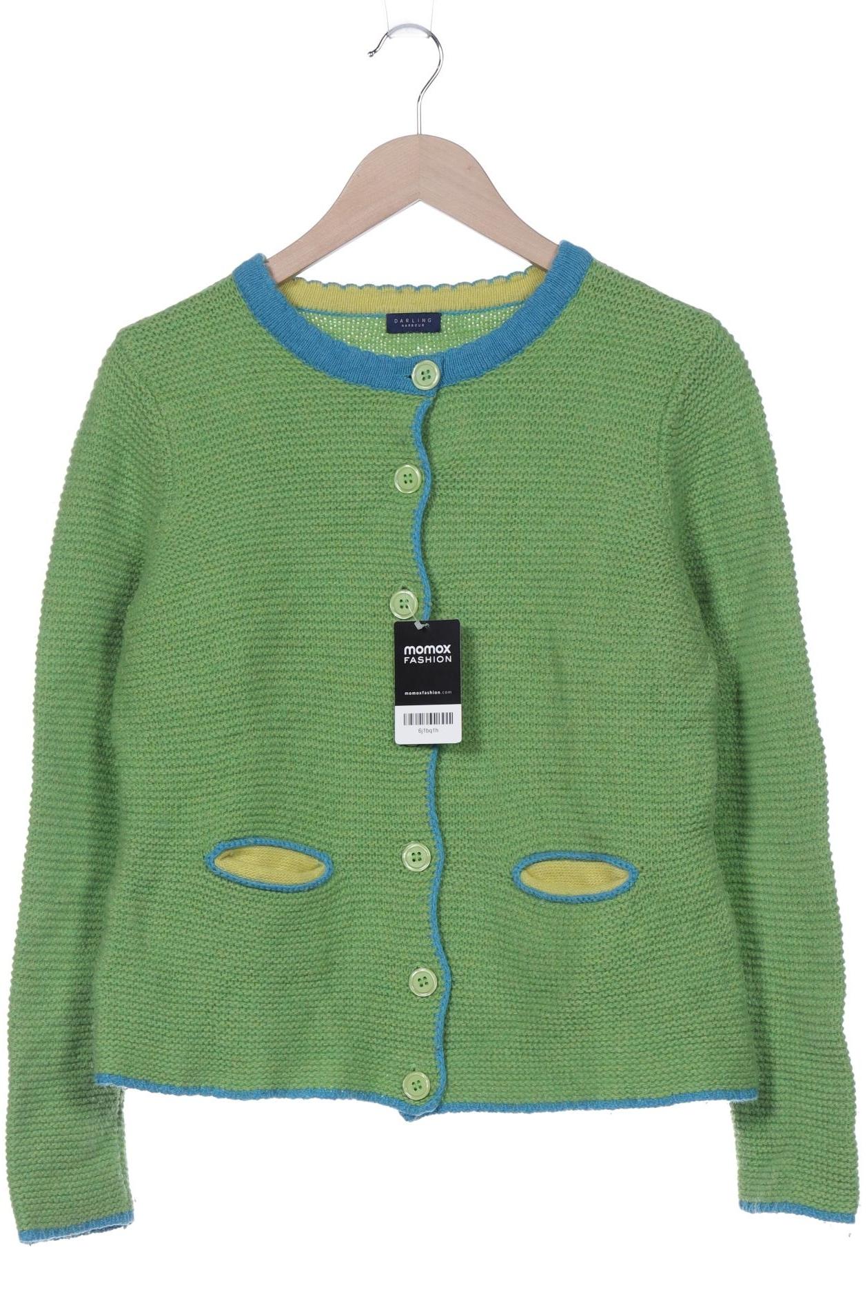 

darling harbour Damen Strickjacke, grün, Gr. 38