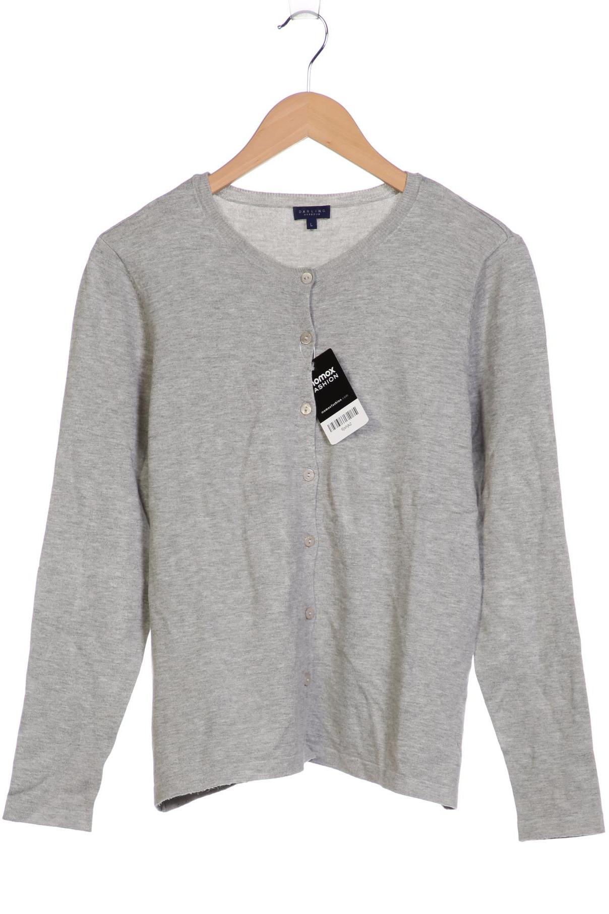 

darling harbour Damen Strickjacke, grau, Gr. 42