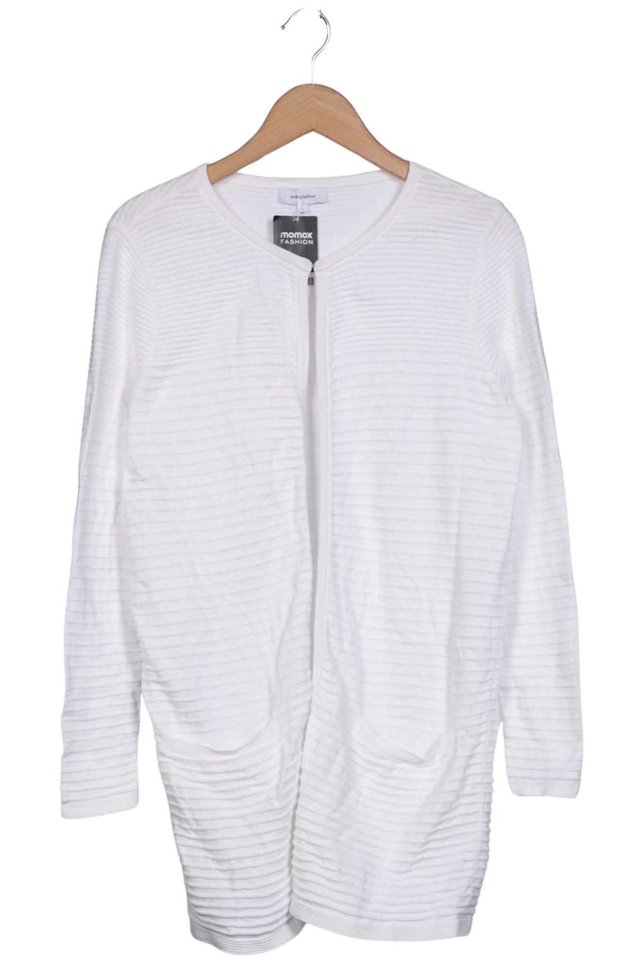 

darling harbour Damen Strickjacke, weiß, Gr. 42