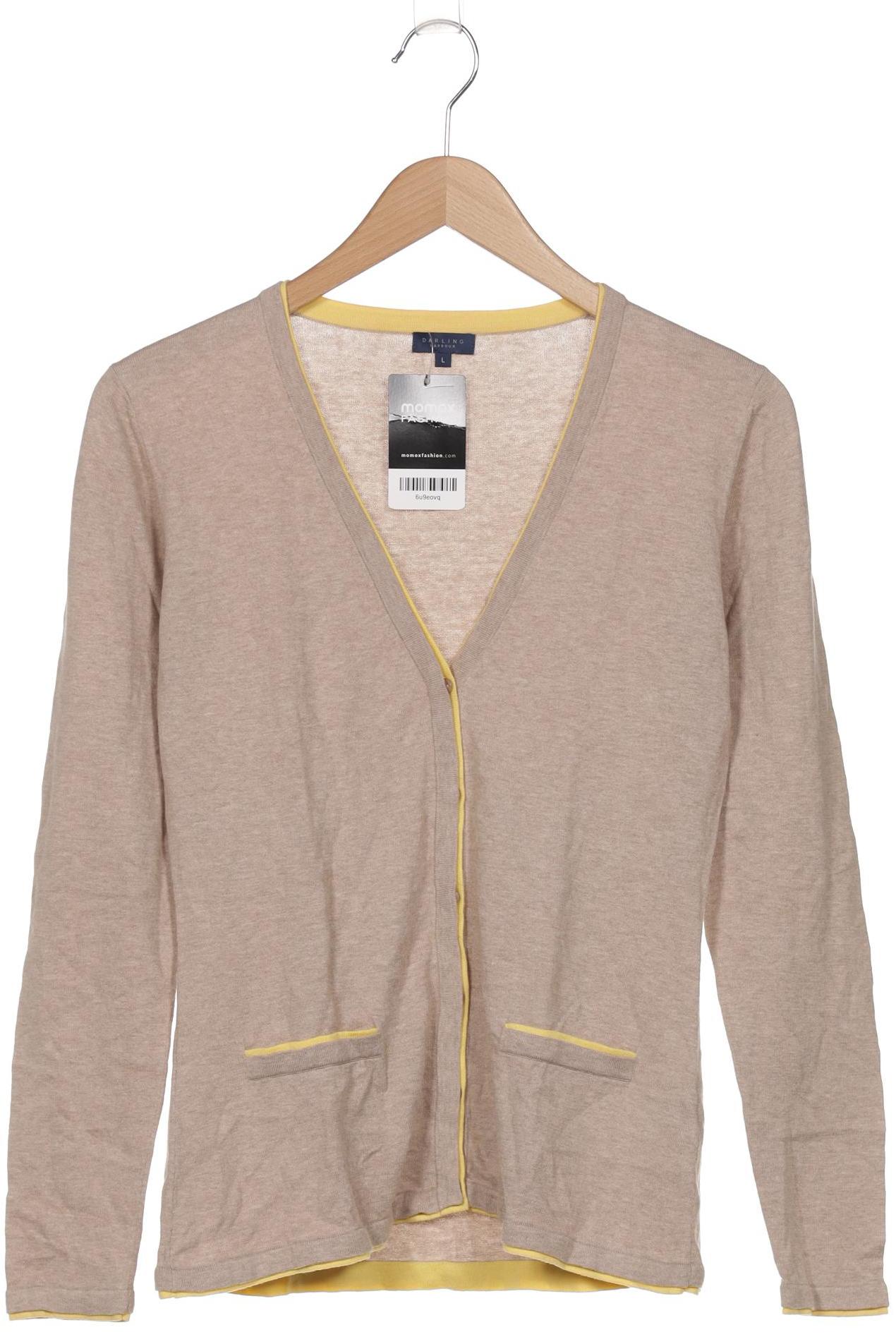 

darling harbour Damen Strickjacke, beige, Gr. 42