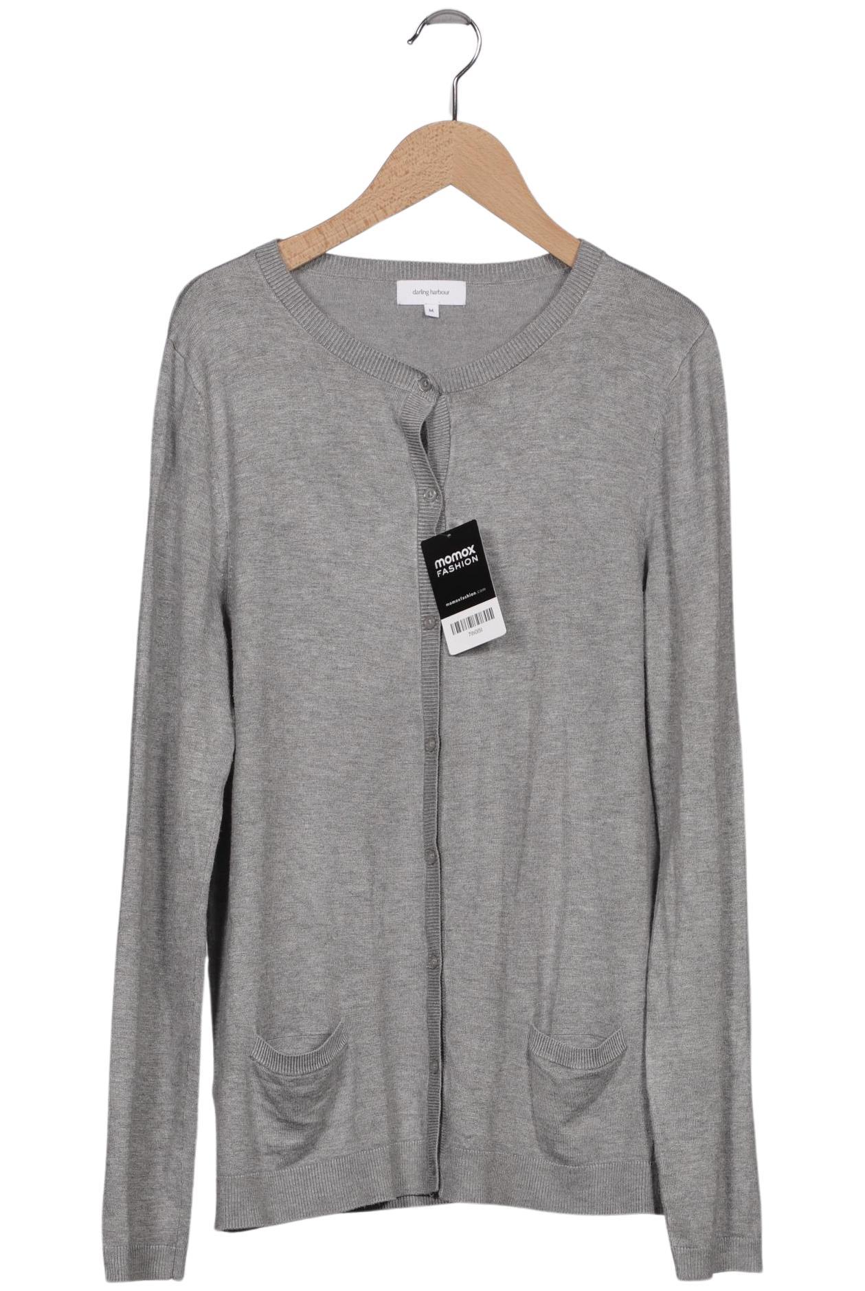 

darling harbour Damen Strickjacke, grau, Gr. 38
