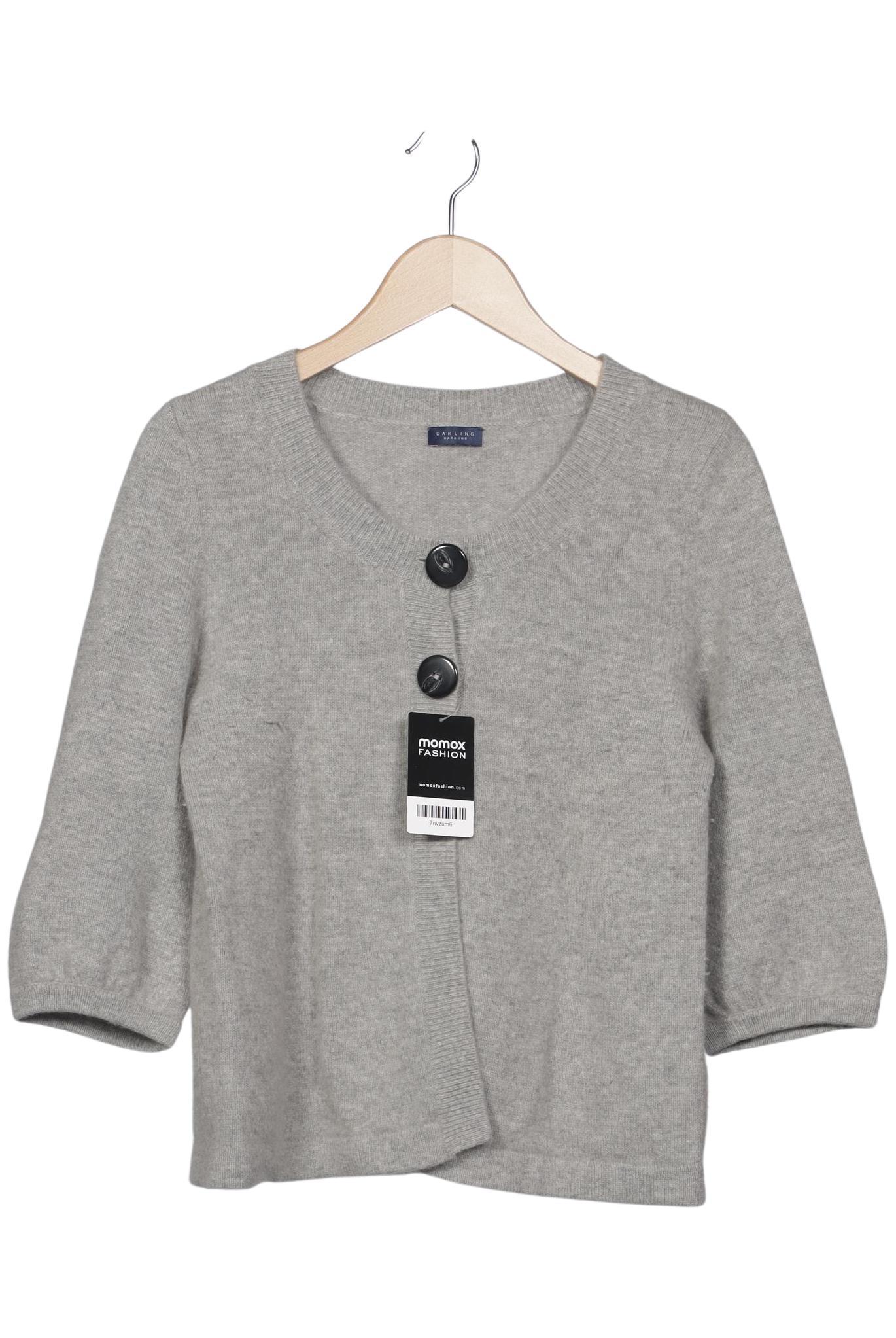 

darling harbour Damen Strickjacke, grau, Gr. 38