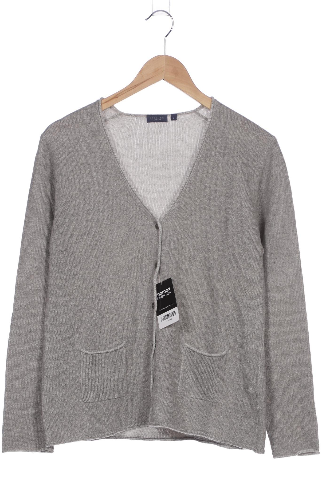 

darling harbour Damen Strickjacke, grau, Gr. 42