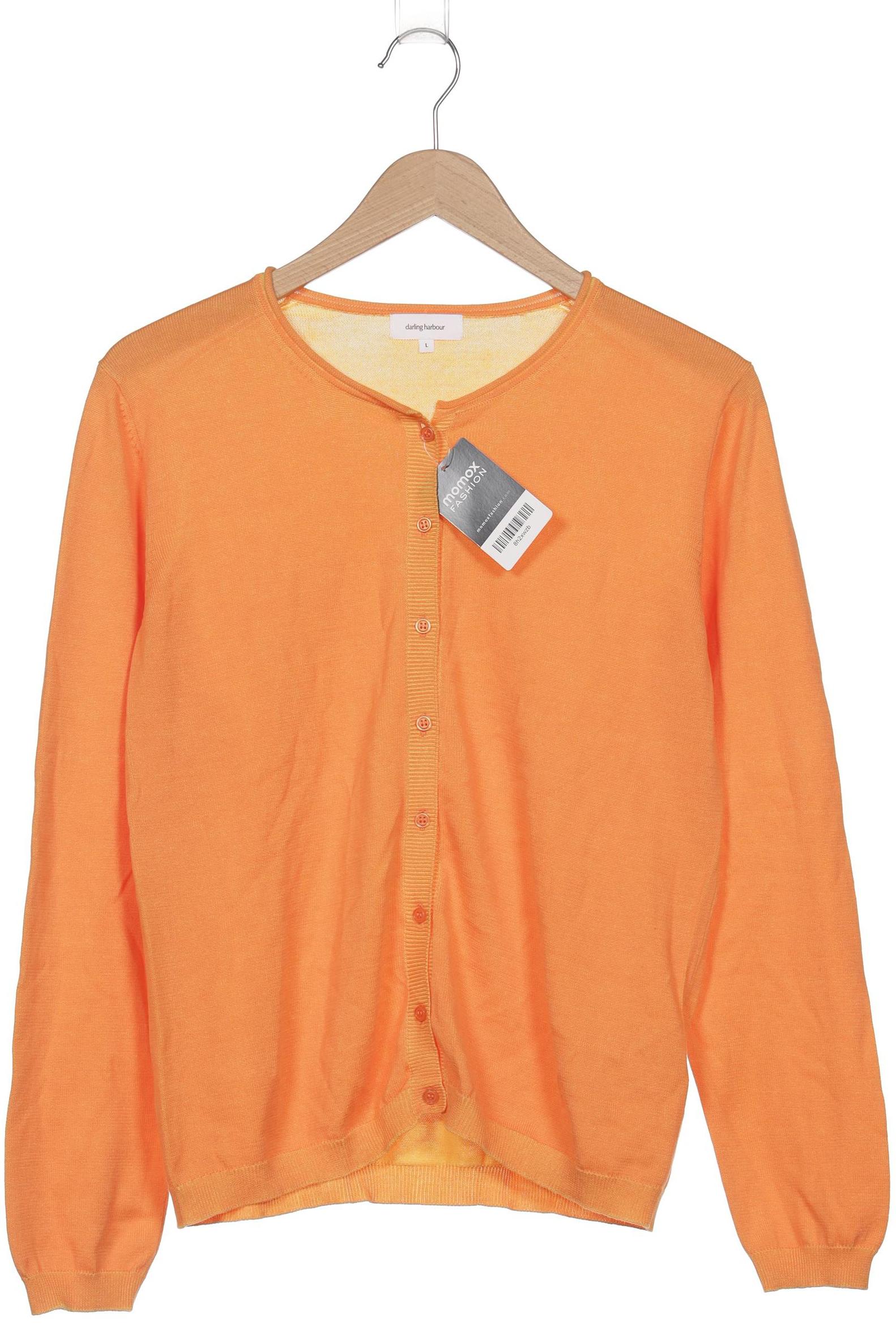 

darling harbour Damen Strickjacke, orange, Gr. 42
